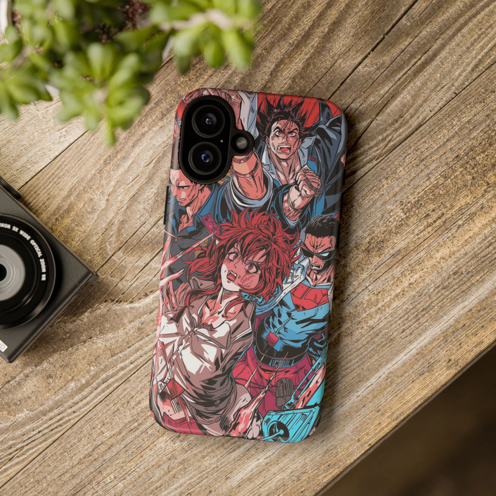 Anime-Inspired Tough Phone Case with Bold Characters