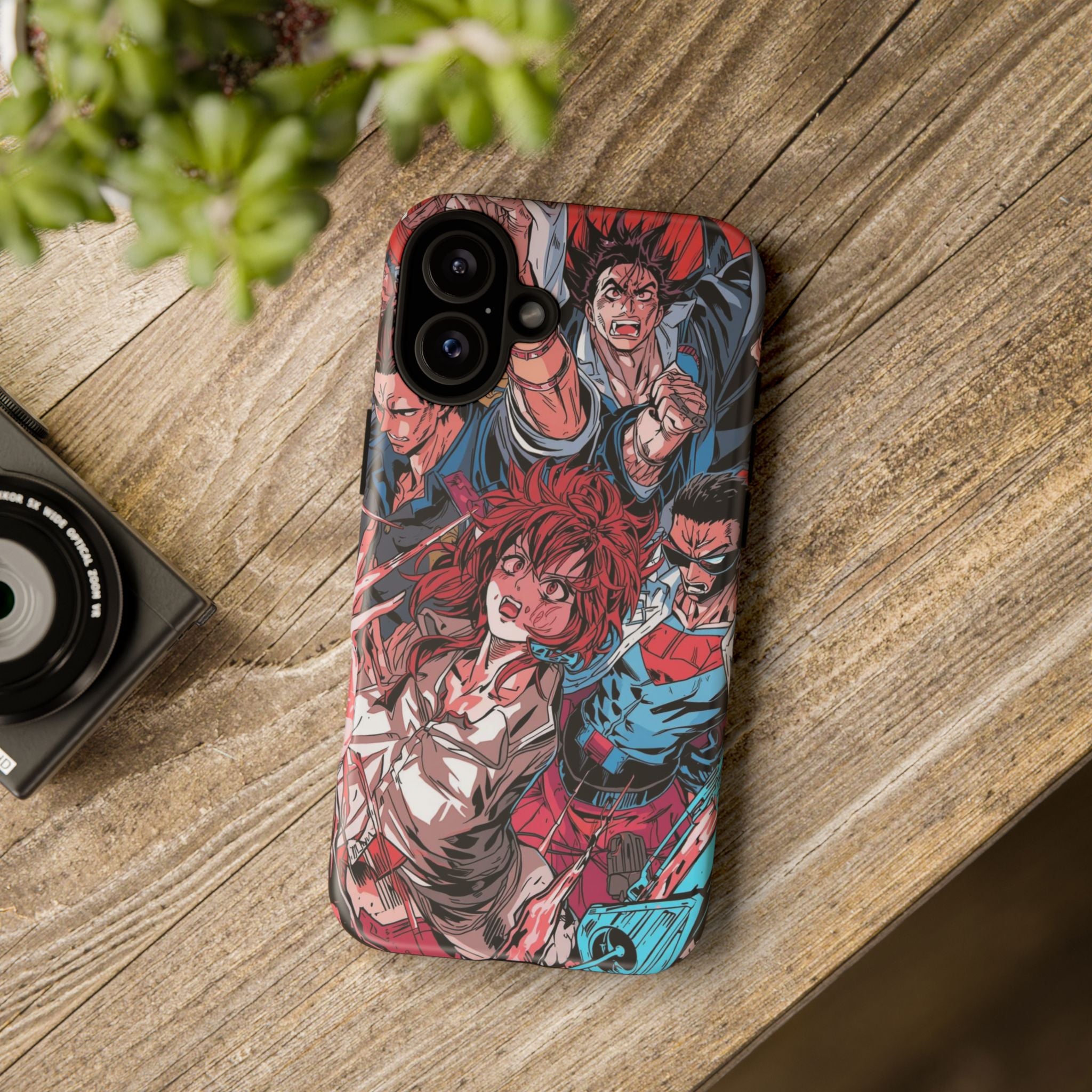 Anime-Inspired Tough Phone Case with Bold Characters