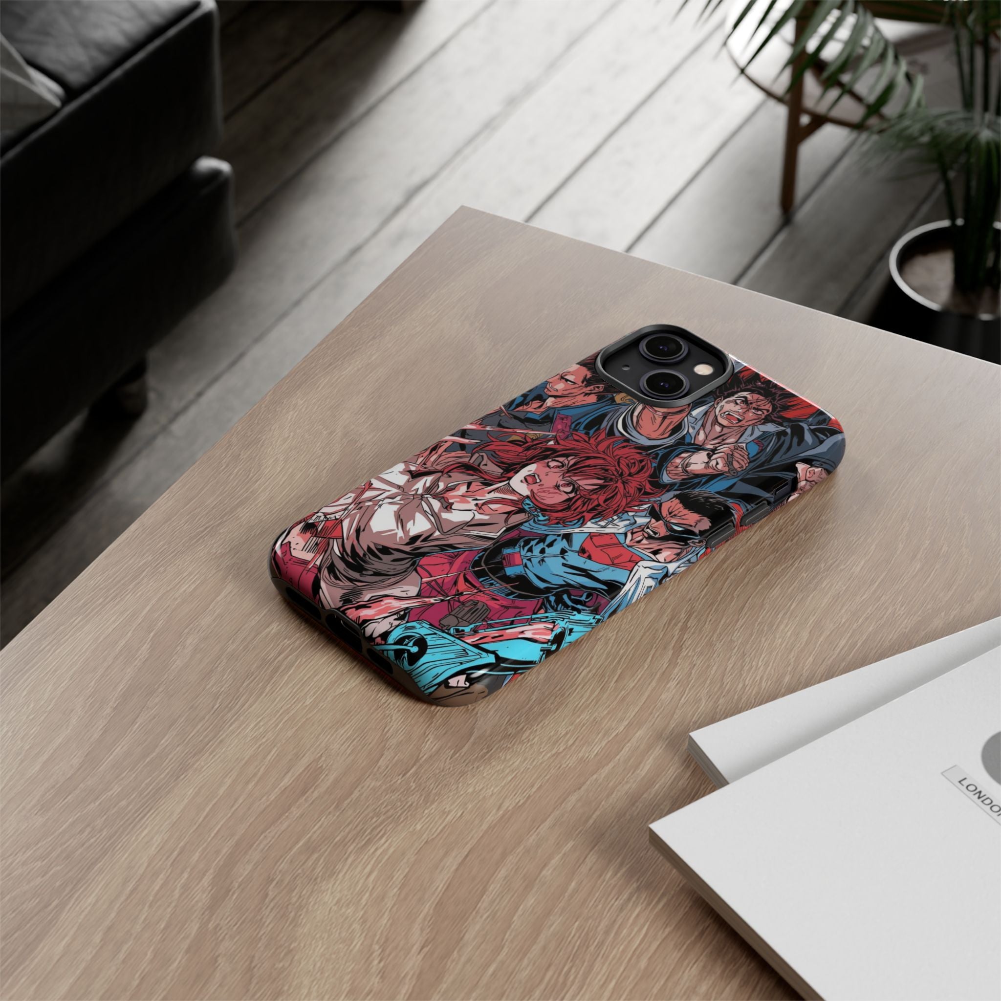 Anime-Inspired Tough Phone Case with Bold Characters