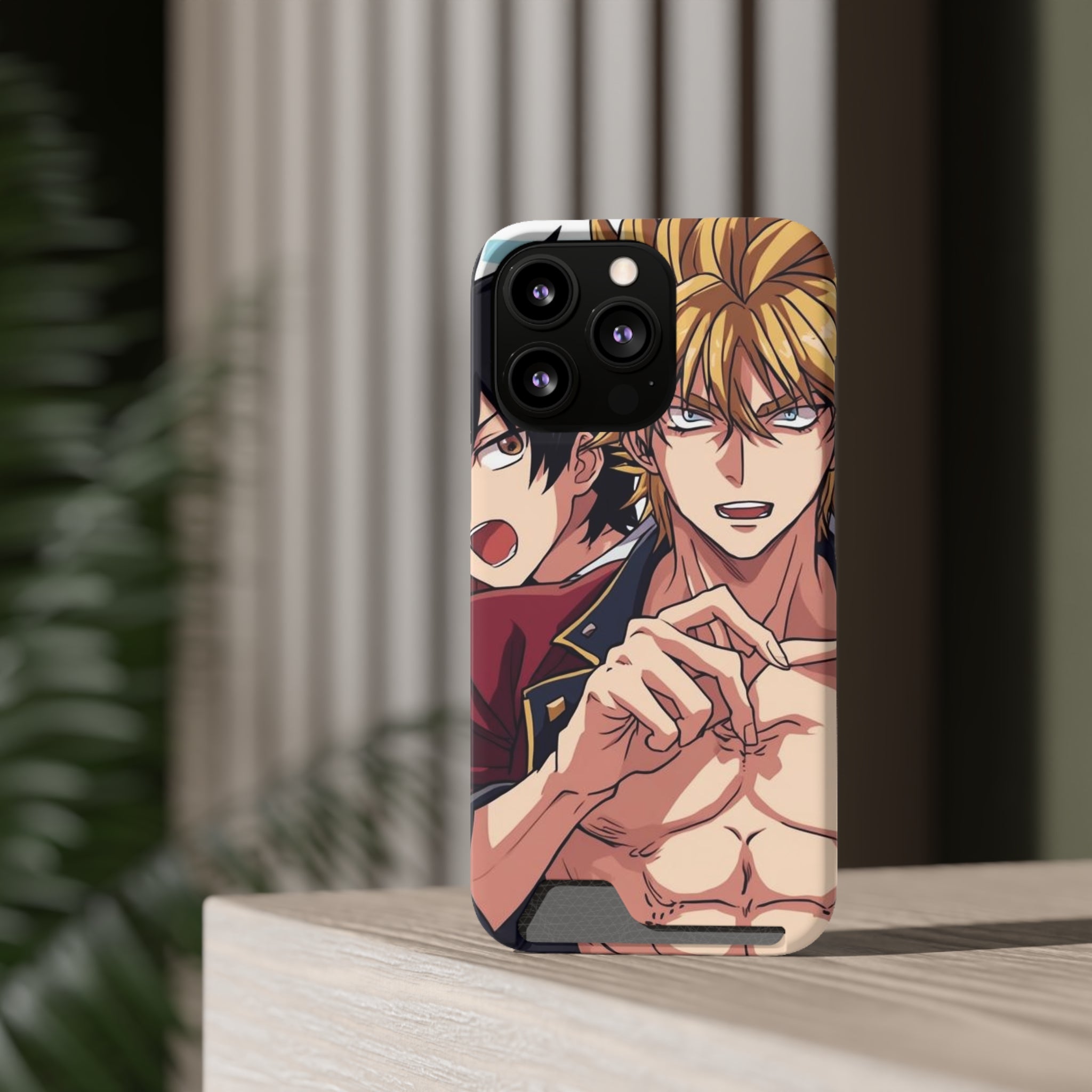 Anime Phone Case with Card Holder - Stylish & Functional Design