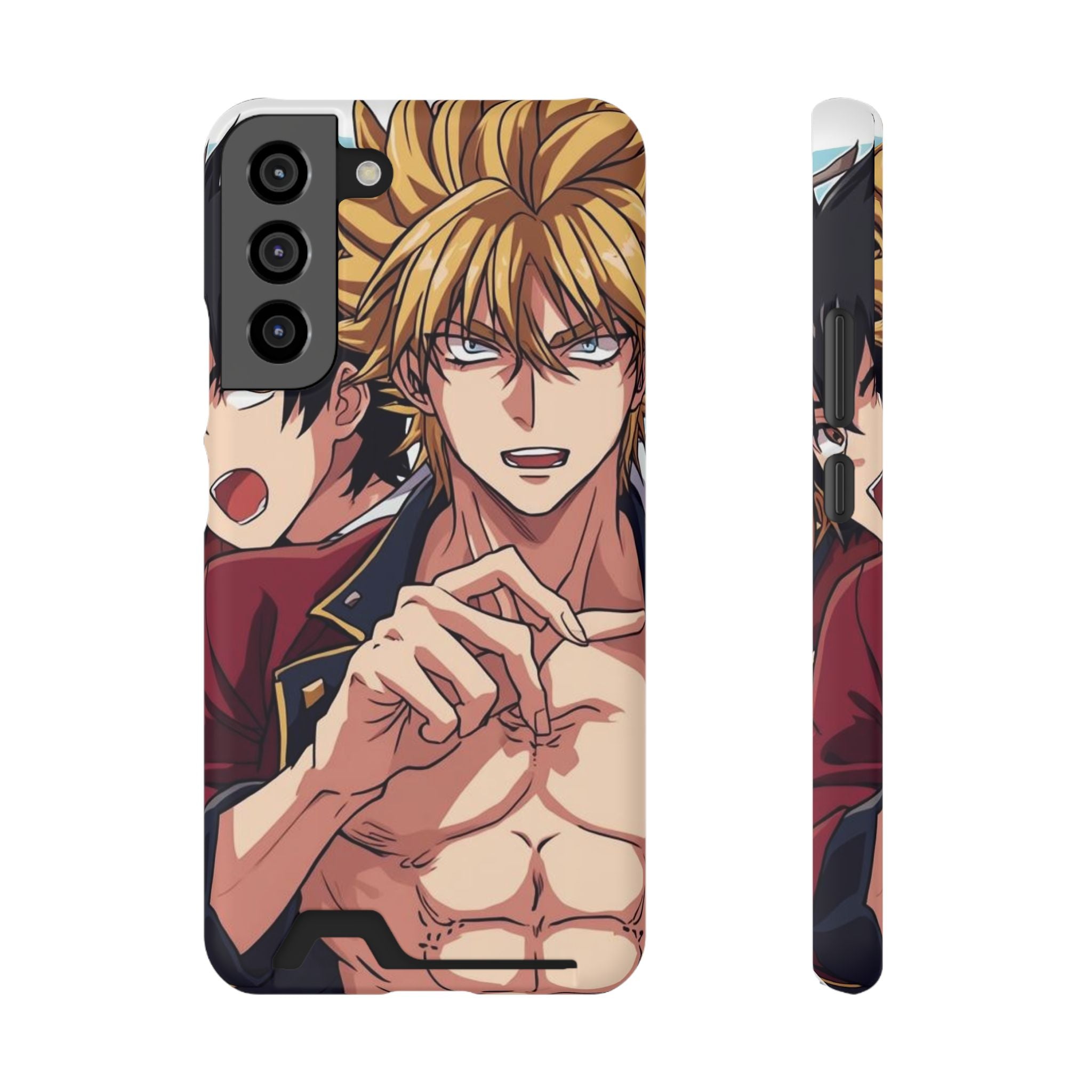 Anime Phone Case with Card Holder - Stylish & Functional Design