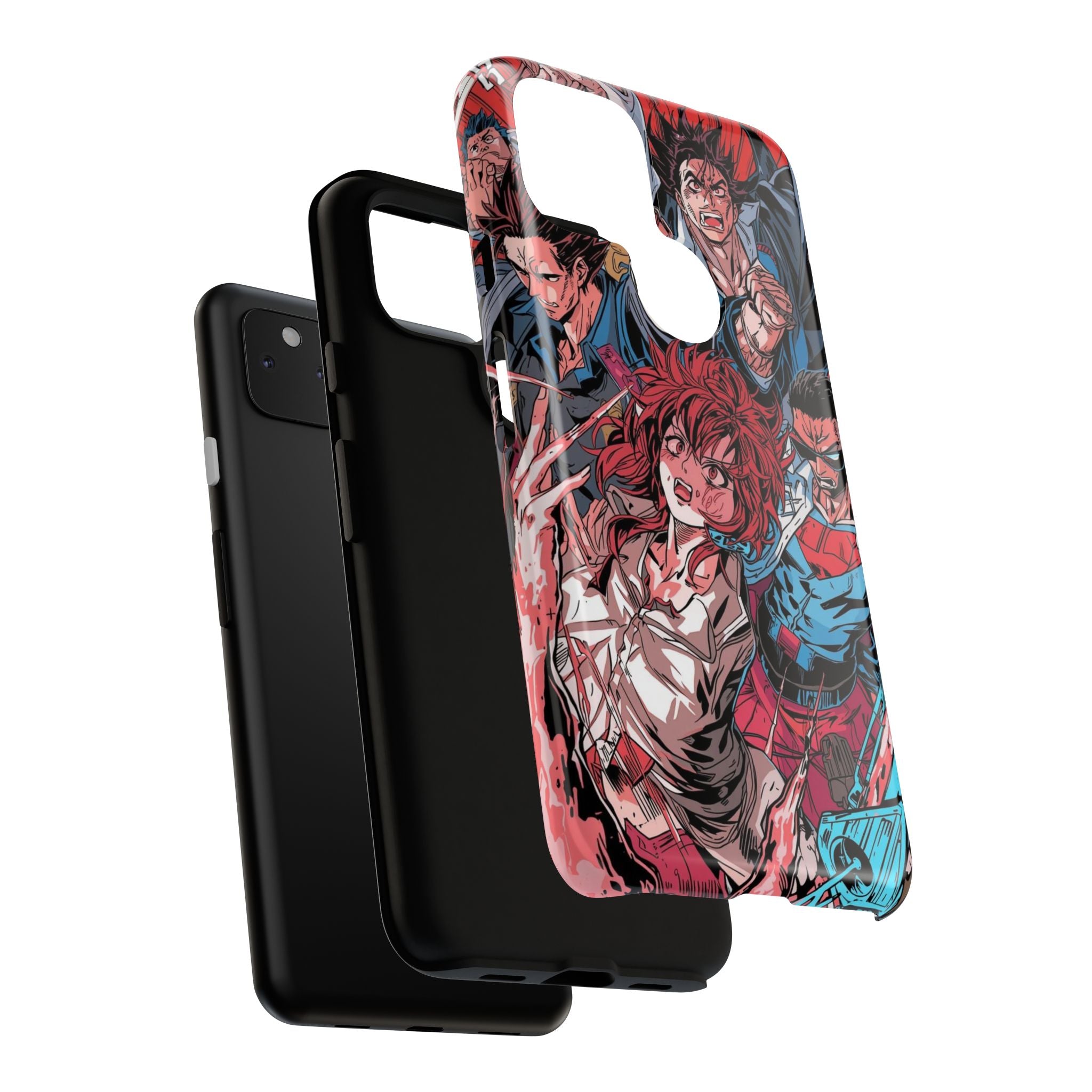 Anime-Inspired Tough Phone Case with Bold Characters