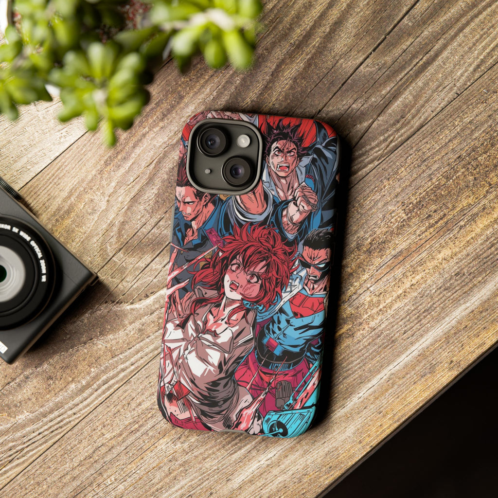Anime-Inspired Tough Phone Case with Bold Characters