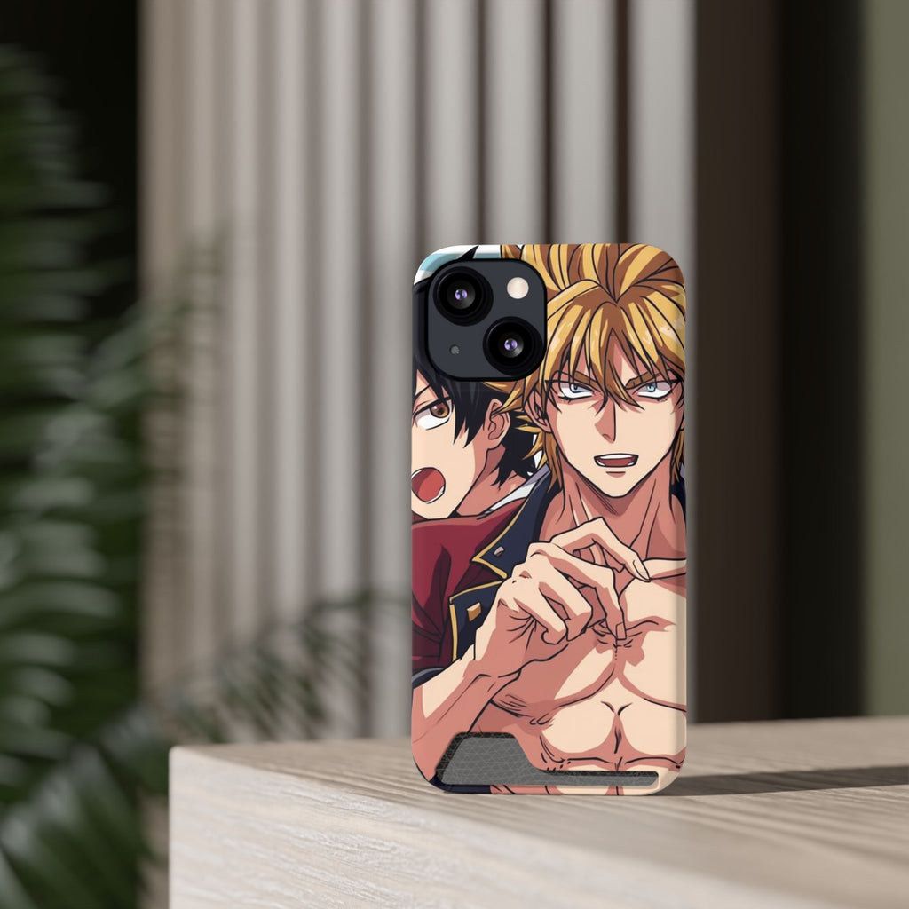 Anime Phone Case with Card Holder - Stylish & Functional Design