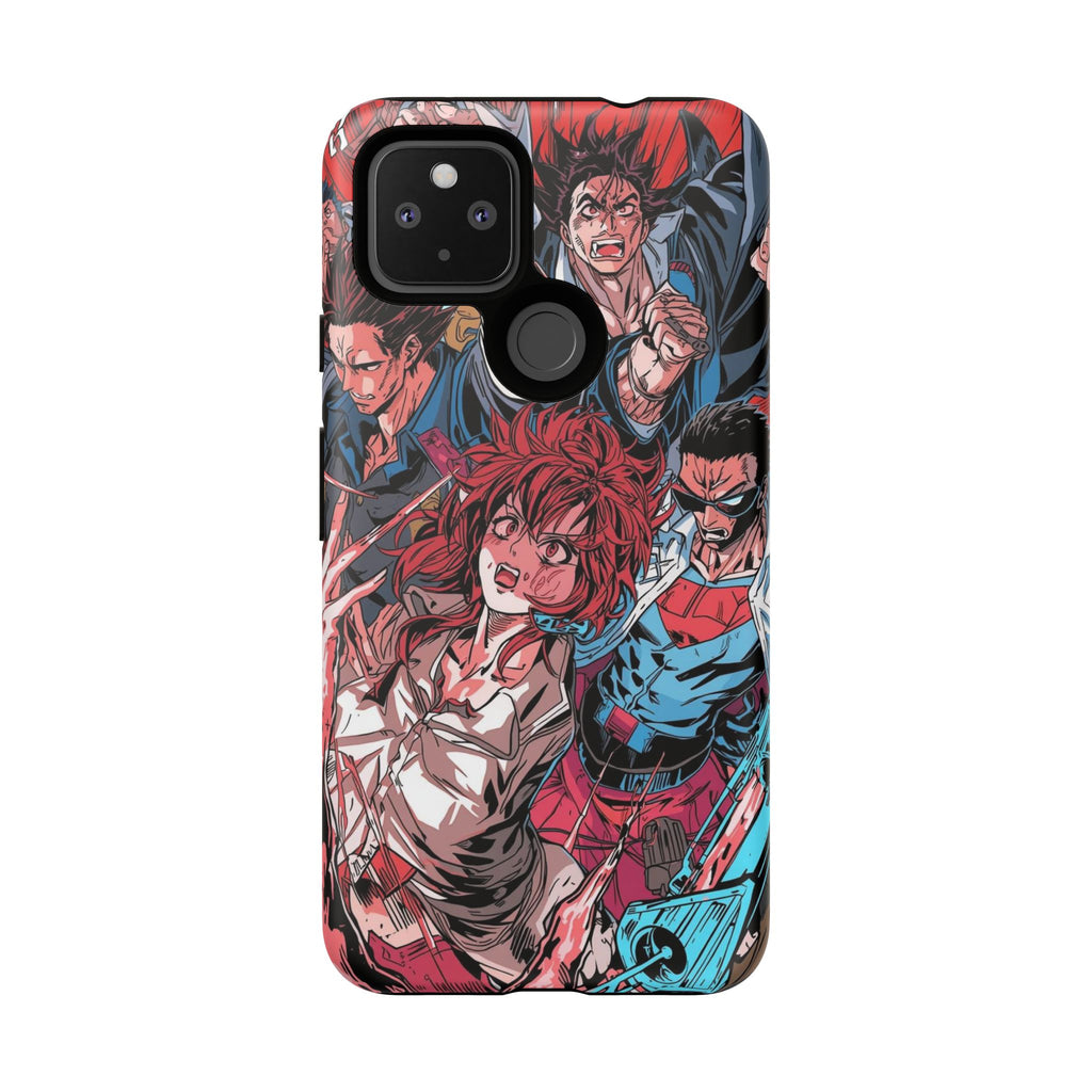 Anime-Inspired Tough Phone Case with Bold Characters