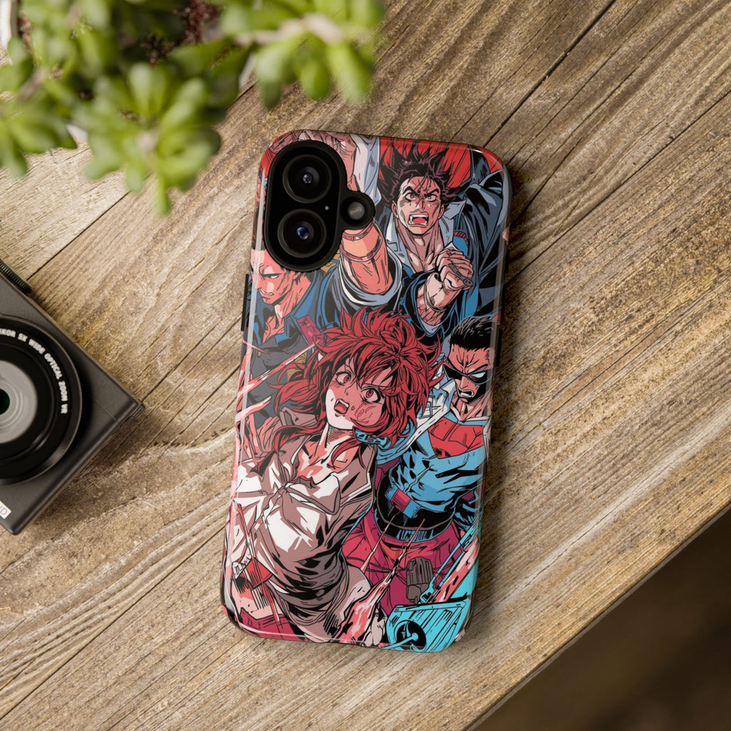 Anime-Inspired Tough Phone Case with Bold Characters