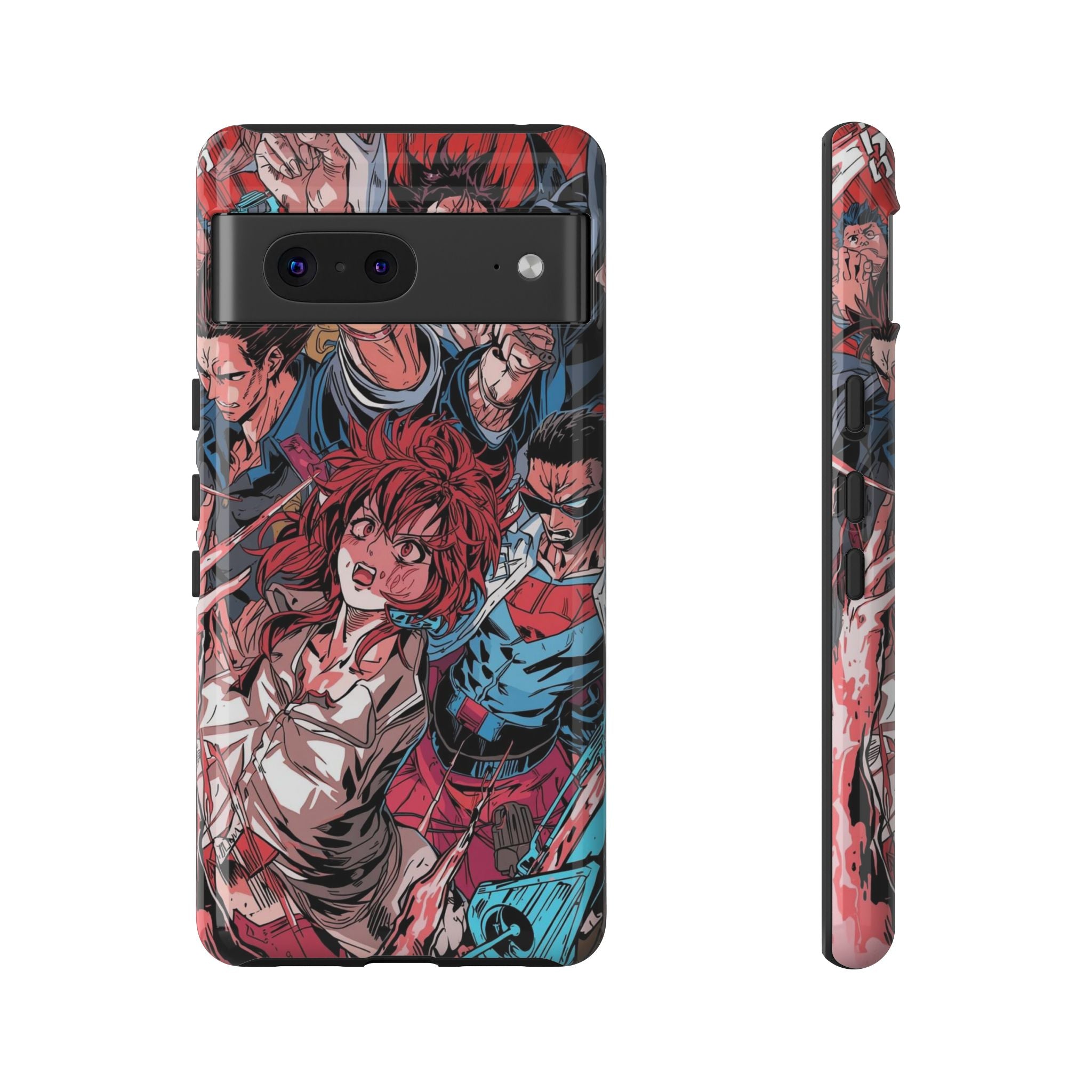 Anime-Inspired Tough Phone Case with Bold Characters