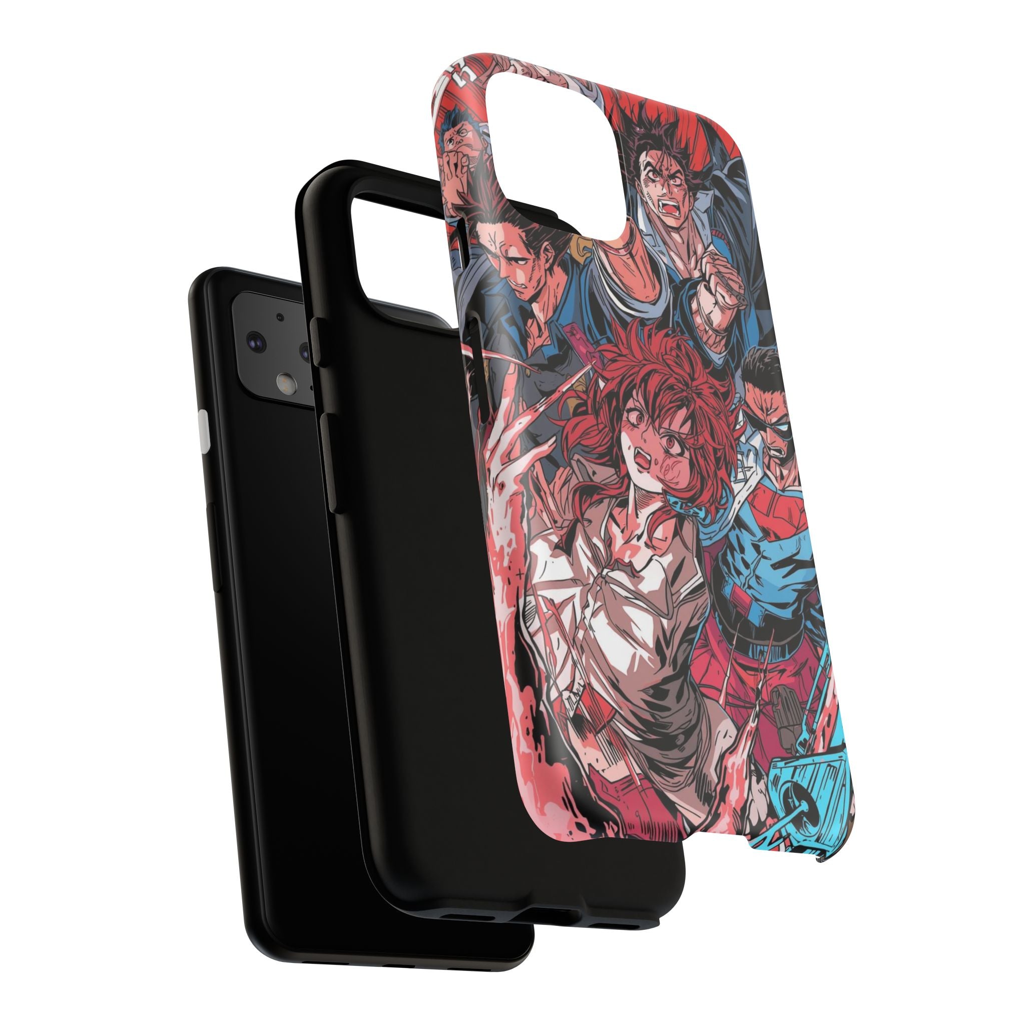 Anime-Inspired Tough Phone Case with Bold Characters
