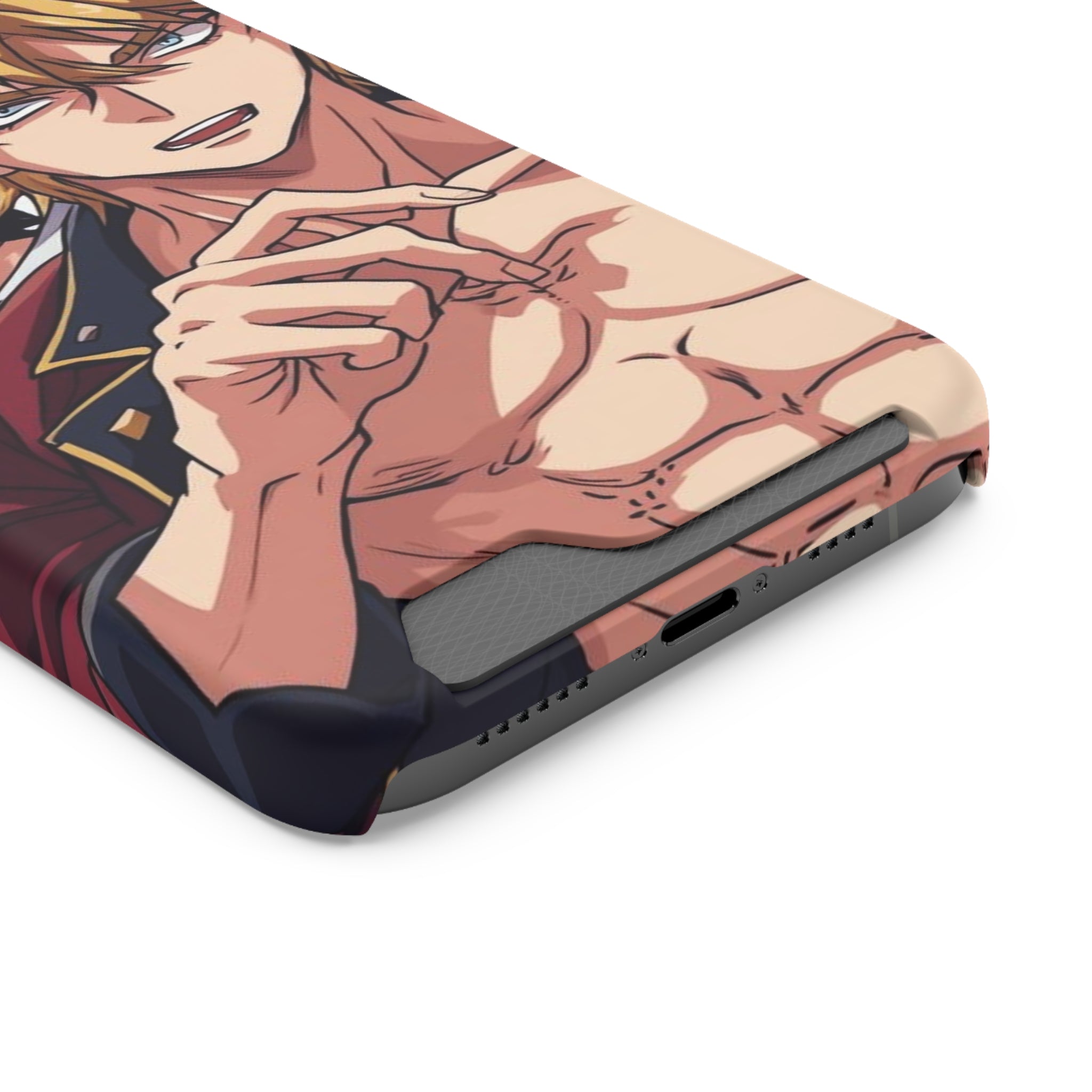 Anime Phone Case with Card Holder - Stylish & Functional Design