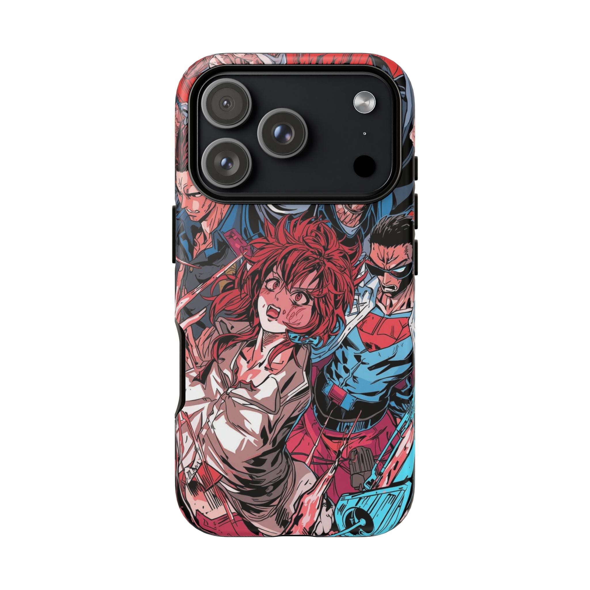 Anime-Inspired Tough Phone Case with Bold Characters