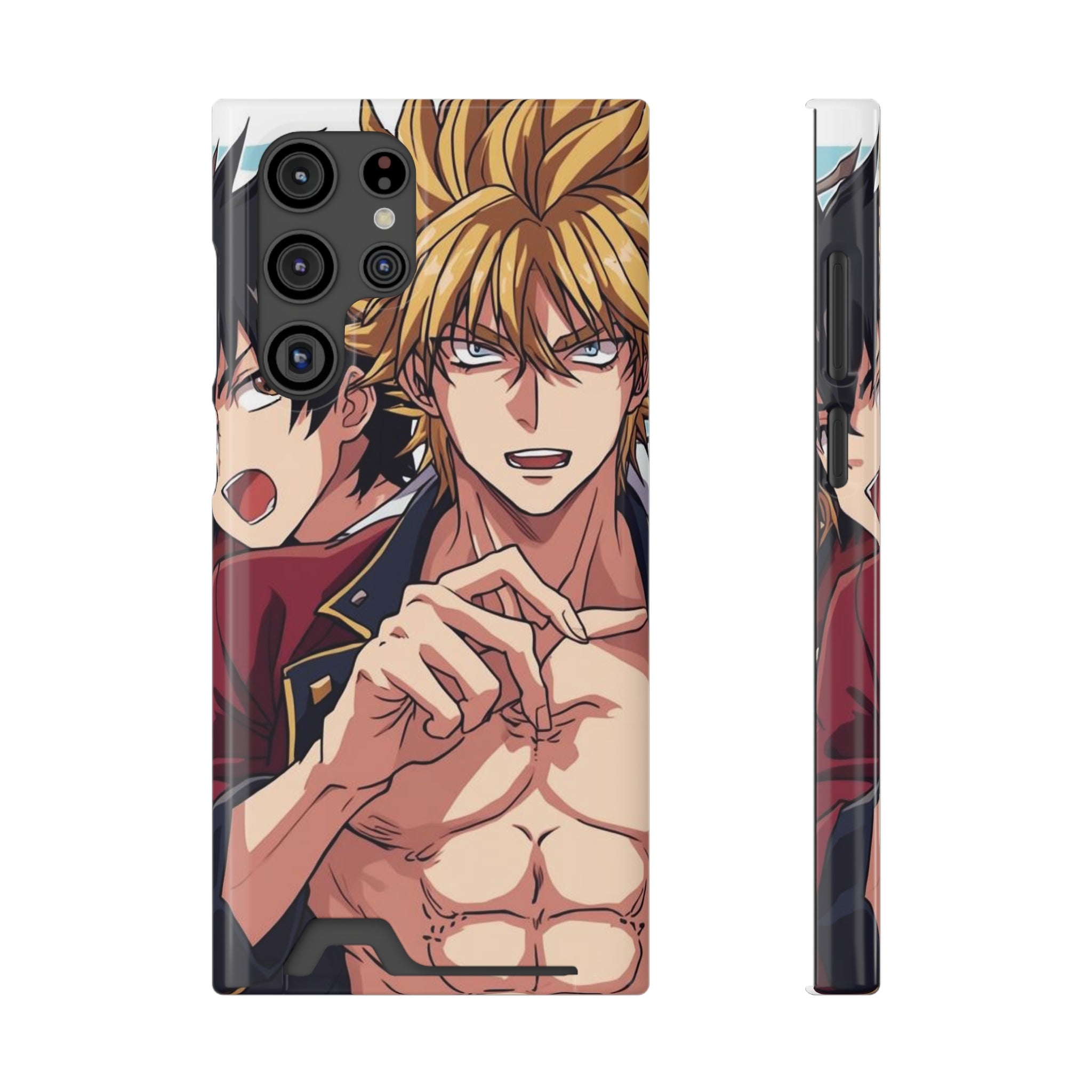Anime Phone Case with Card Holder - Stylish & Functional Design