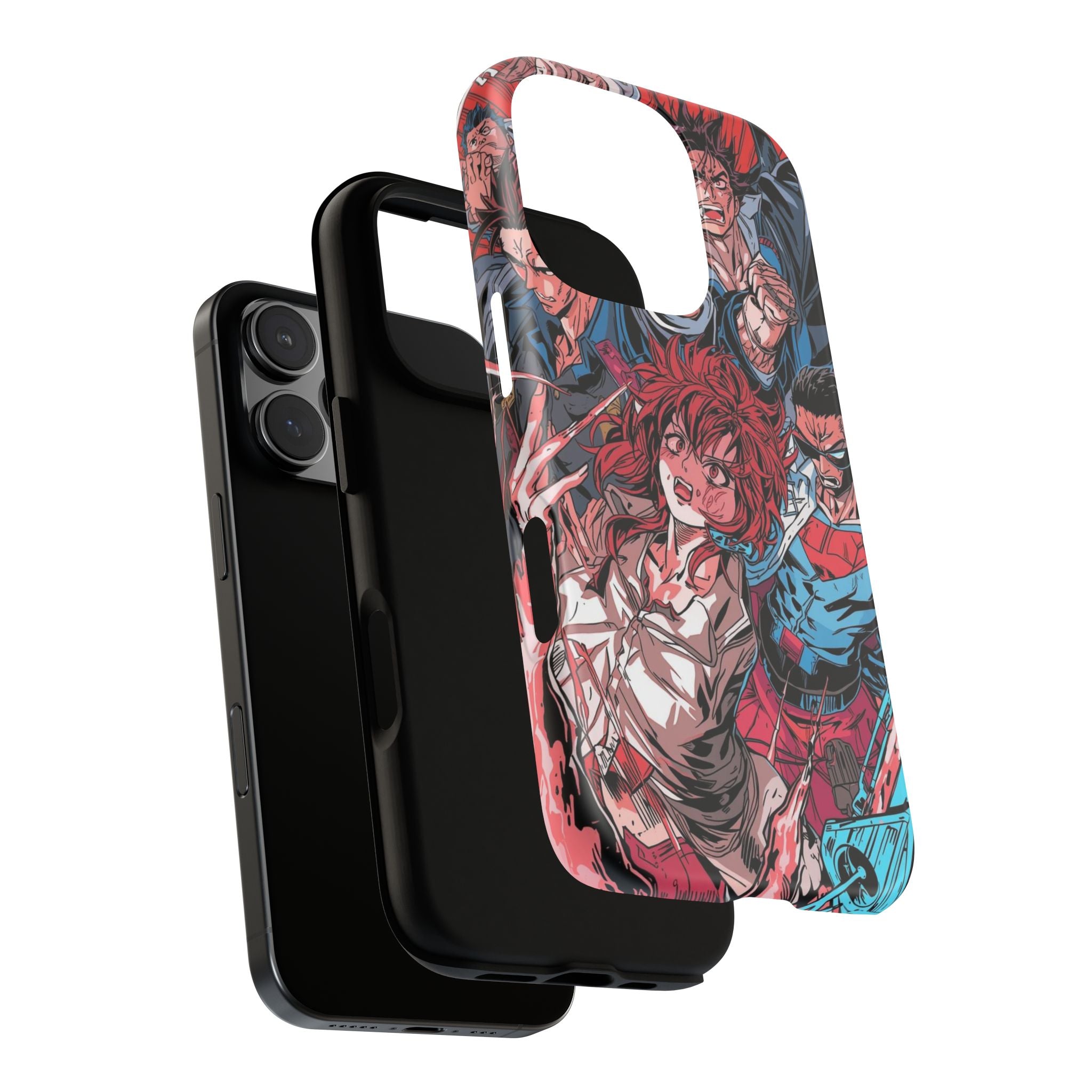 Anime-Inspired Tough Phone Case with Bold Characters