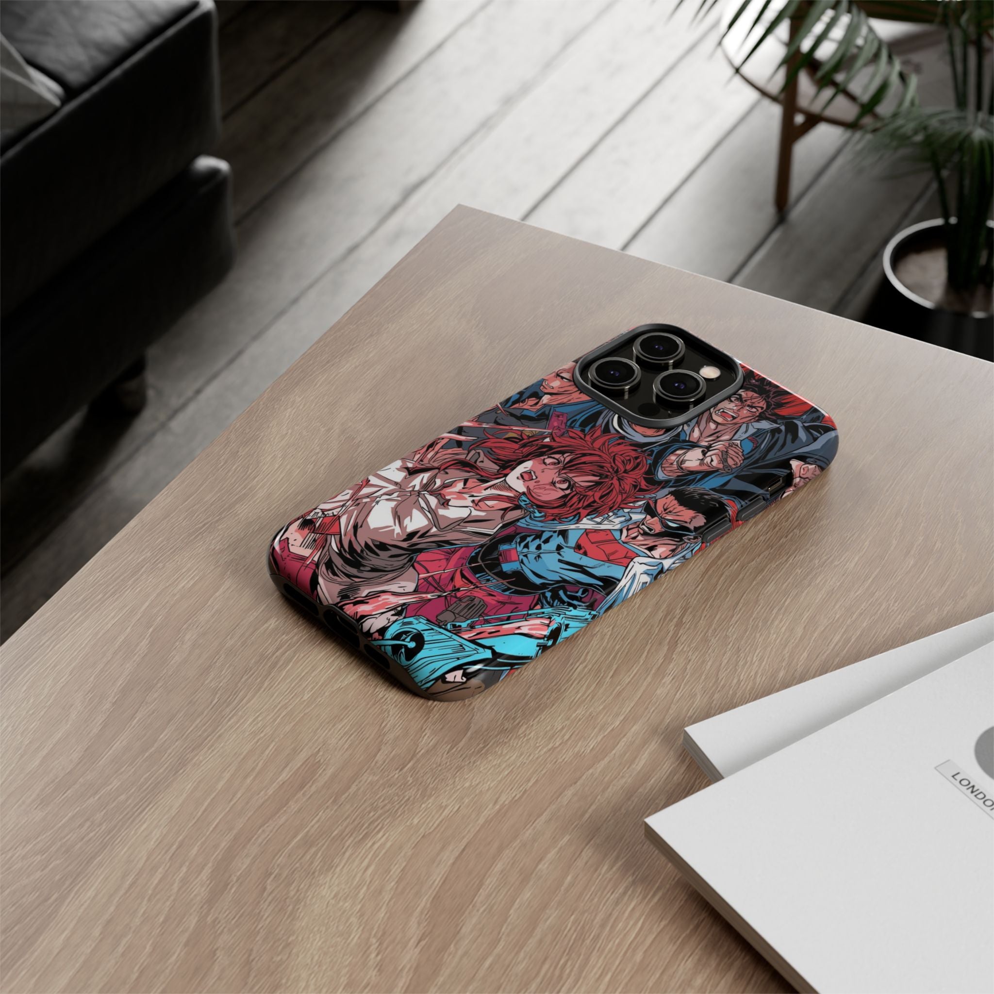 Anime-Inspired Tough Phone Case with Bold Characters