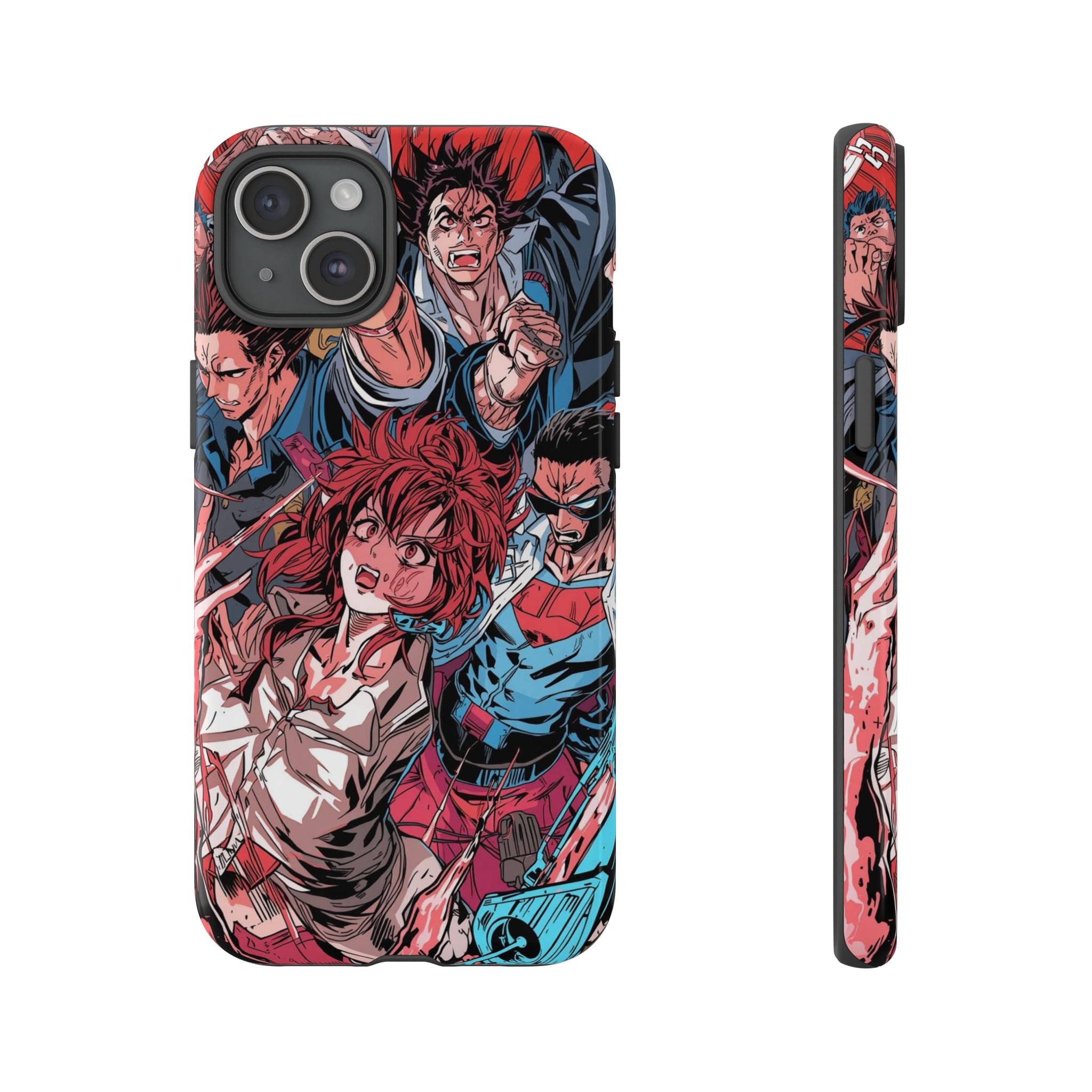 Anime-Inspired Tough Phone Case with Bold Characters