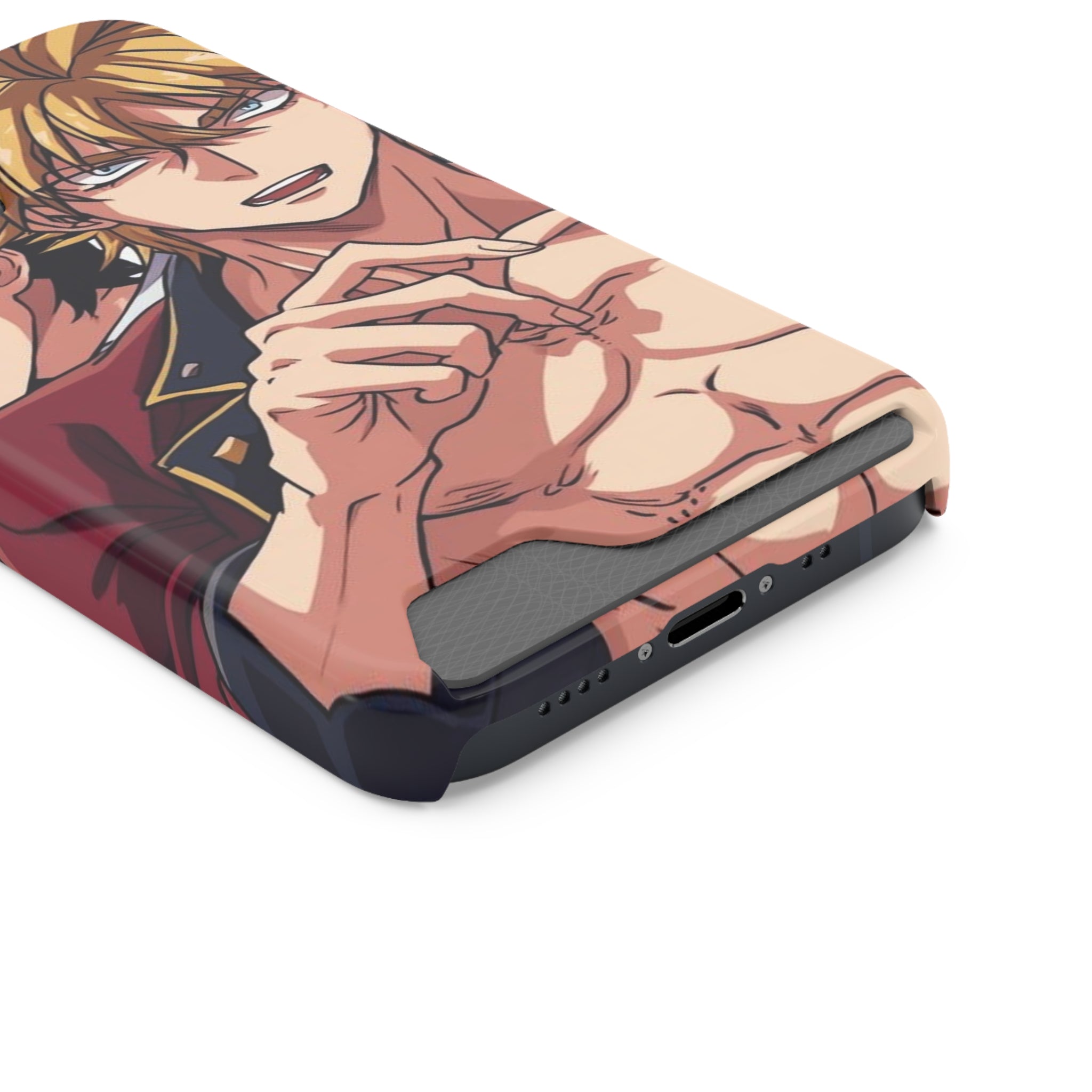 Anime Phone Case with Card Holder - Stylish & Functional Design