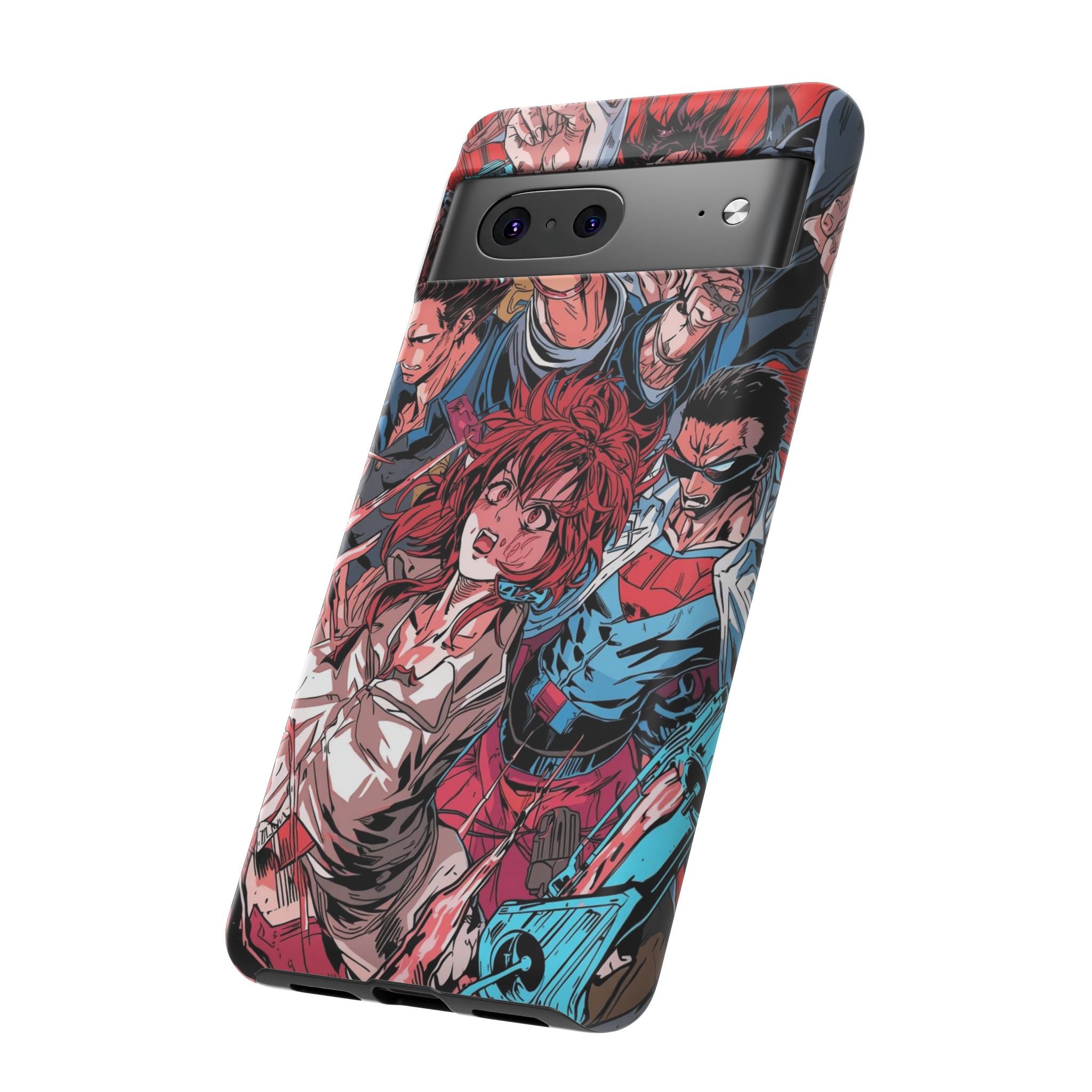 Anime-Inspired Tough Phone Case with Bold Characters