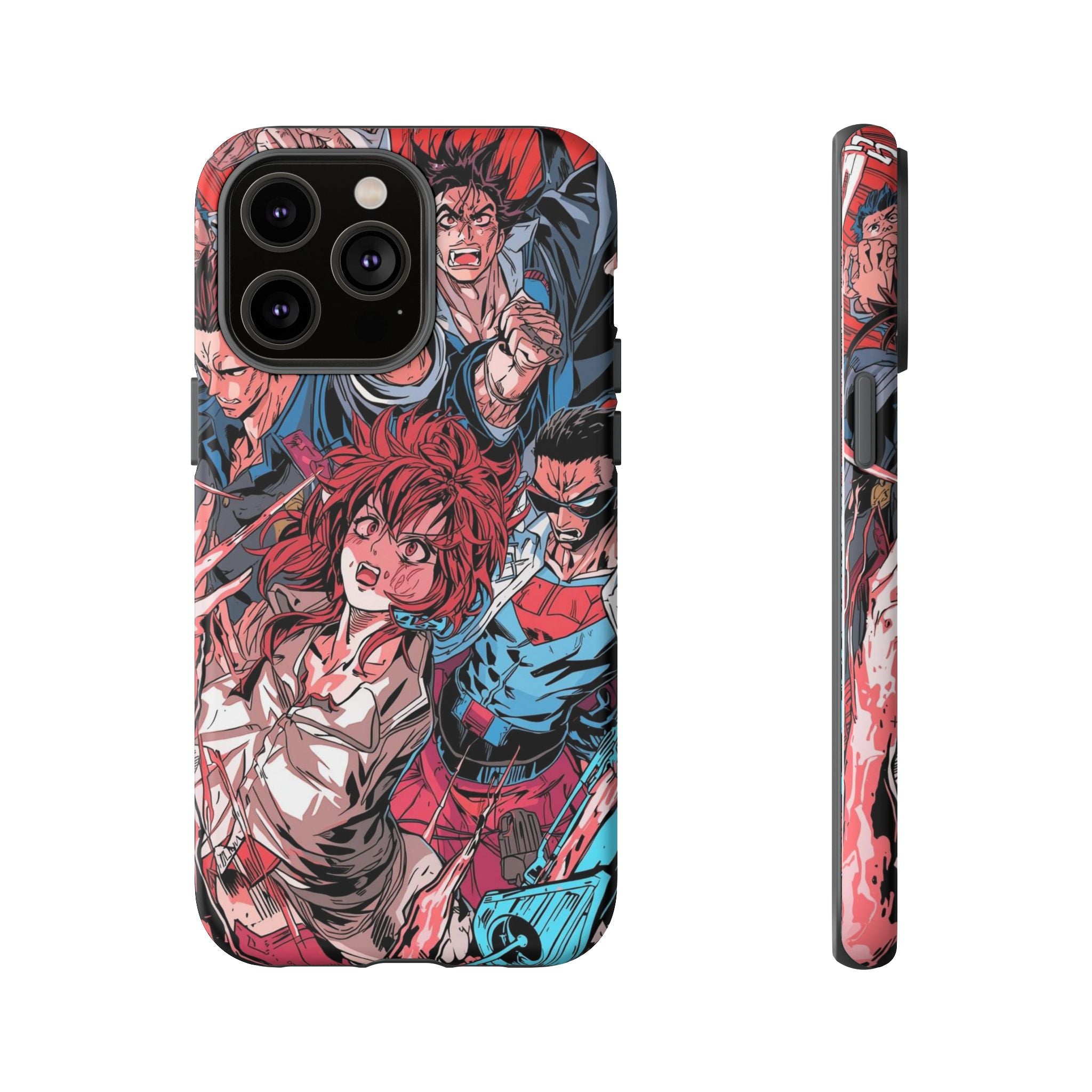 Anime-Inspired Tough Phone Case with Bold Characters