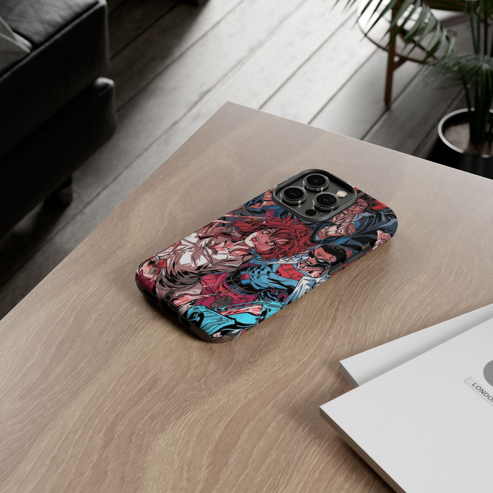 Anime-Inspired Tough Phone Case with Bold Characters