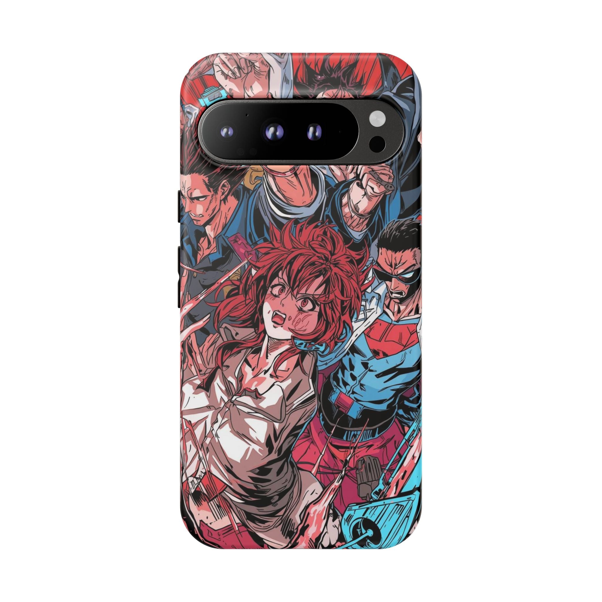 Anime-Inspired Tough Phone Case with Bold Characters