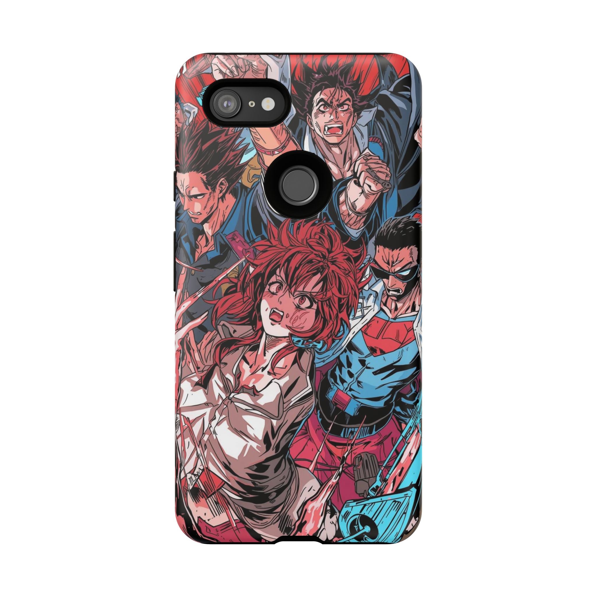 Anime-Inspired Tough Phone Case with Bold Characters