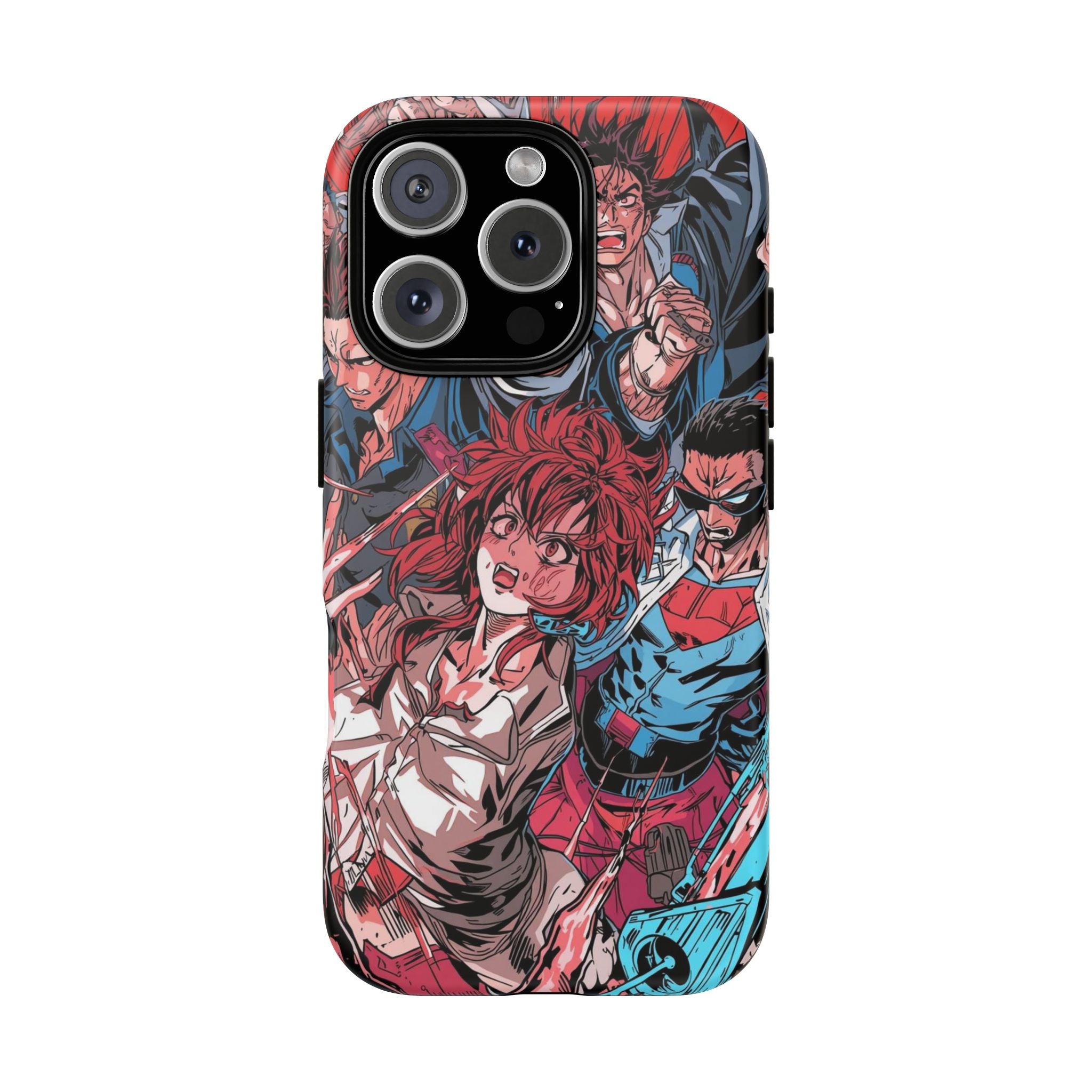 Anime-Inspired Tough Phone Case with Bold Characters
