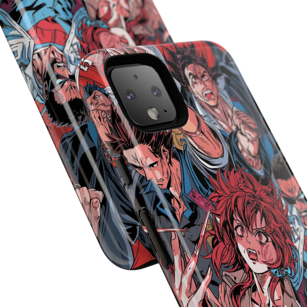 Anime-Inspired Tough Phone Case with Bold Characters