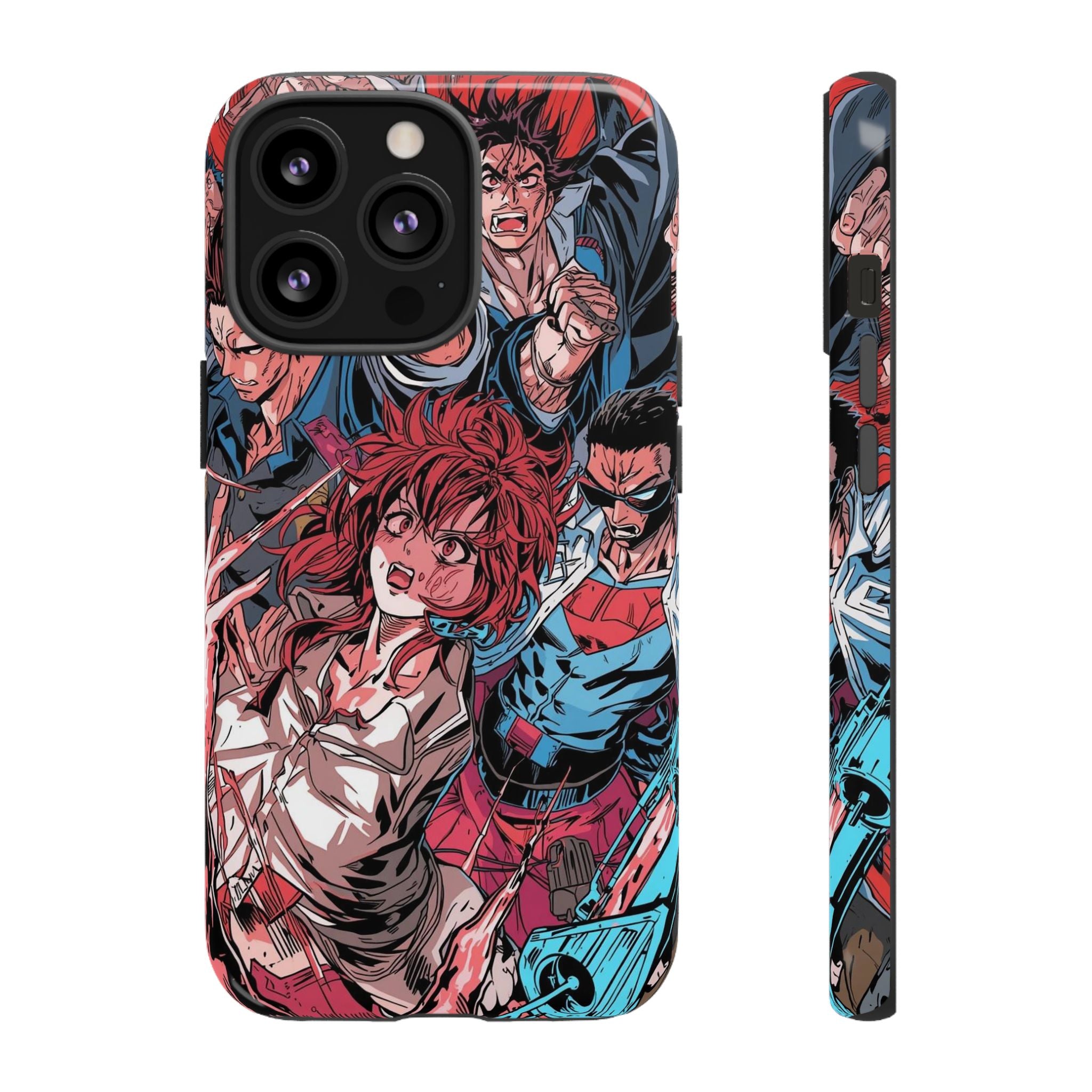 Anime-Inspired Tough Phone Case with Bold Characters
