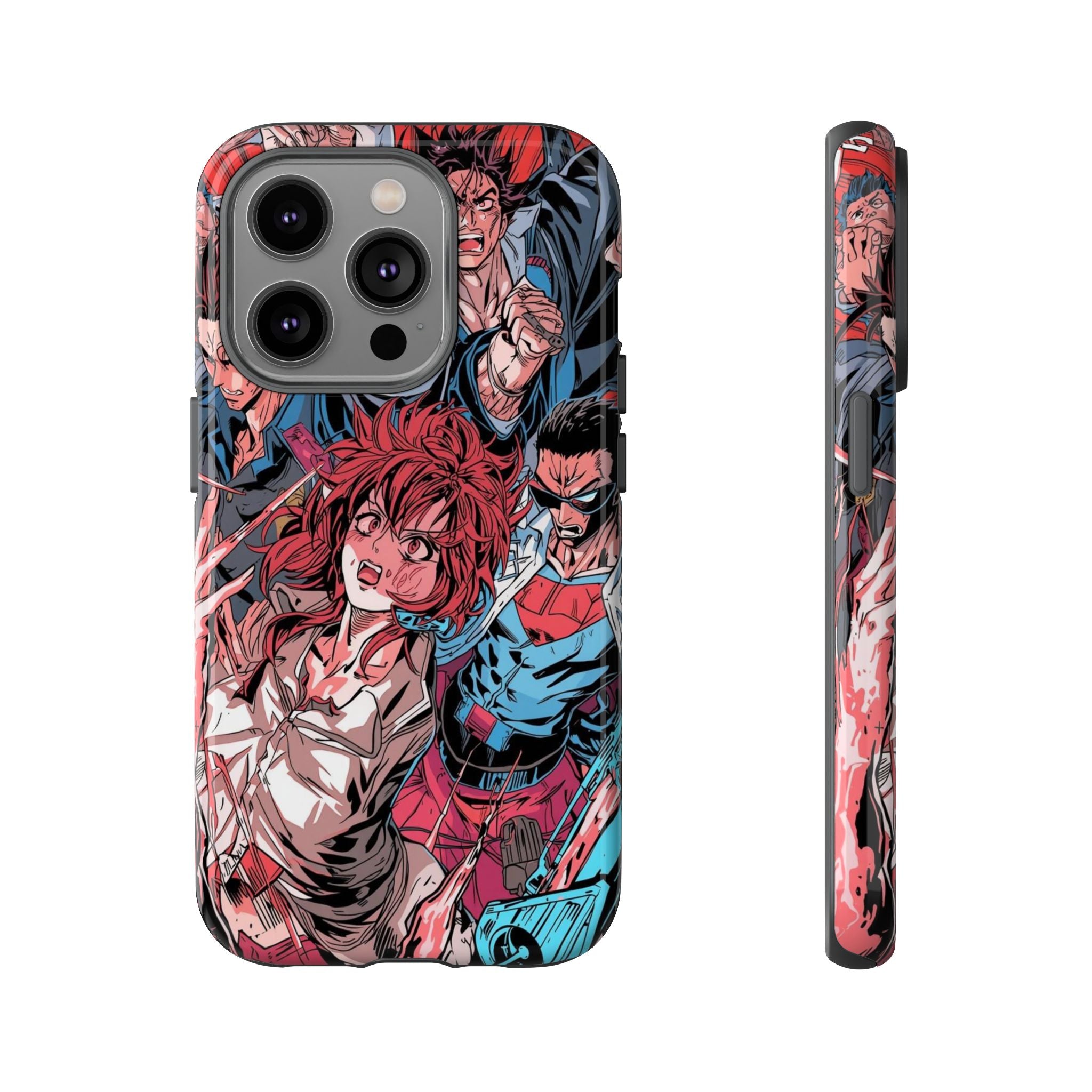 Anime-Inspired Tough Phone Case with Bold Characters