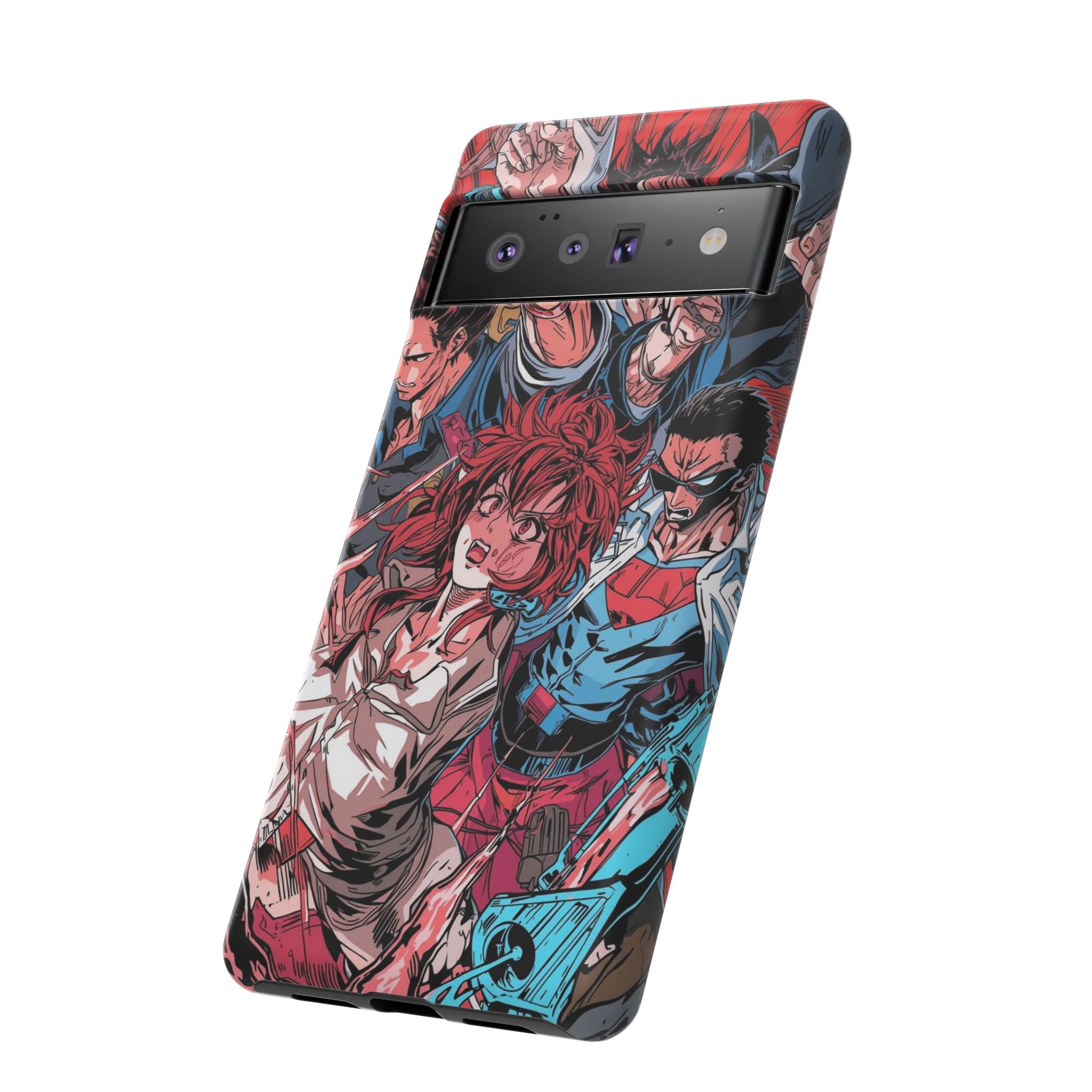 Anime-Inspired Tough Phone Case with Bold Characters