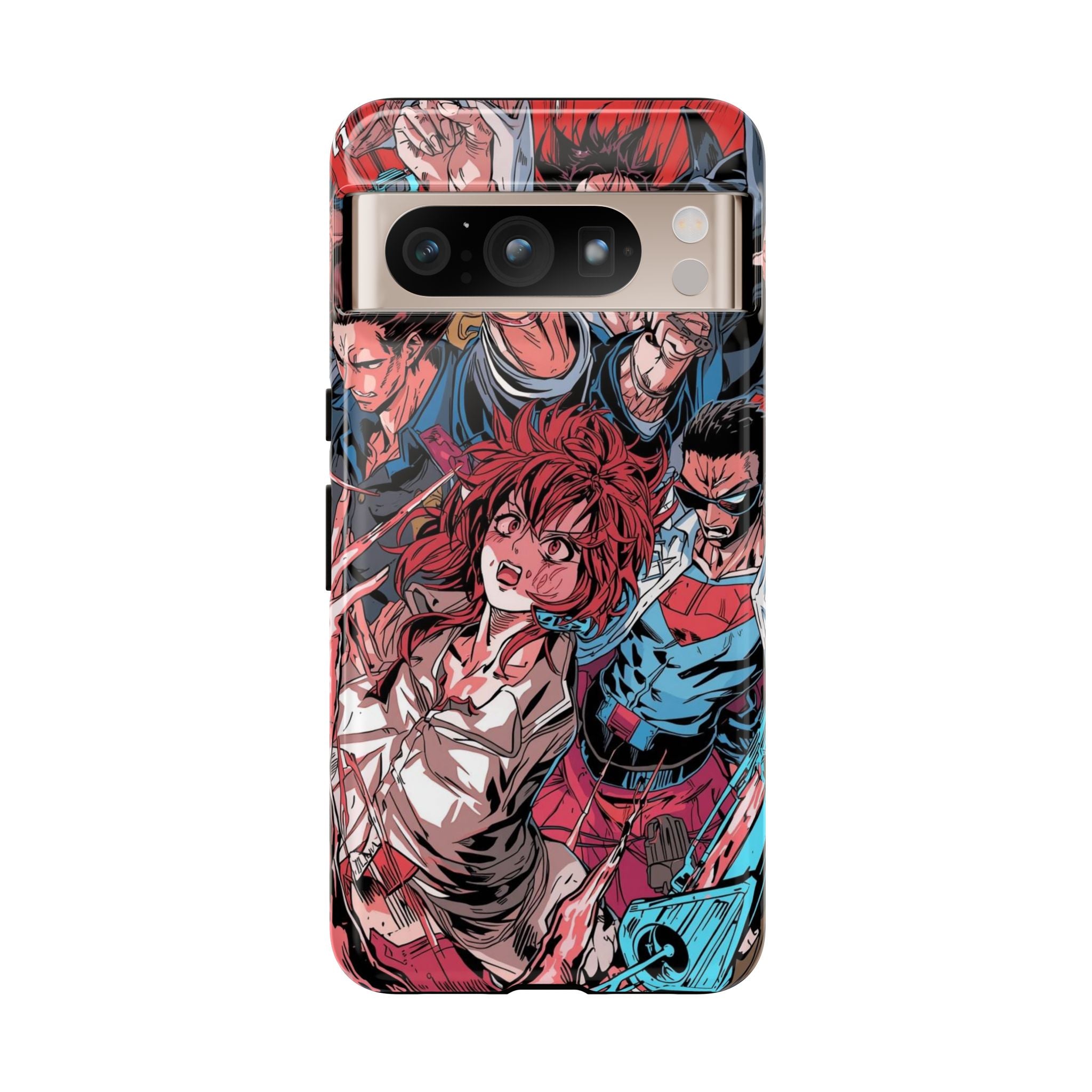 Anime-Inspired Tough Phone Case with Bold Characters
