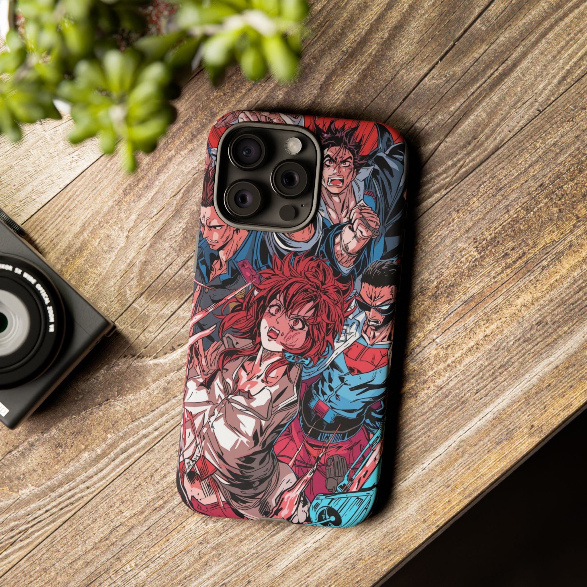 Anime-Inspired Tough Phone Case with Bold Characters