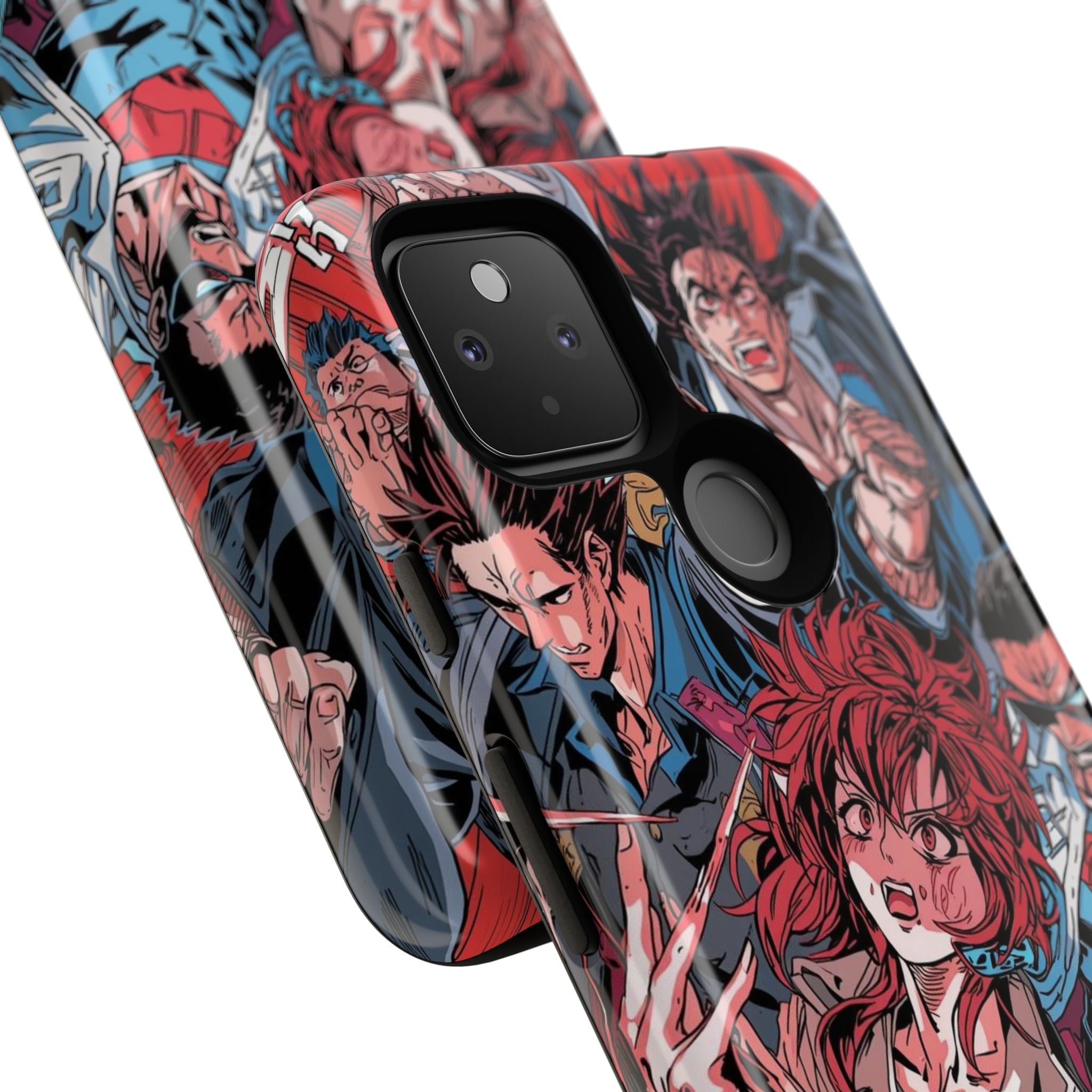Anime-Inspired Tough Phone Case with Bold Characters
