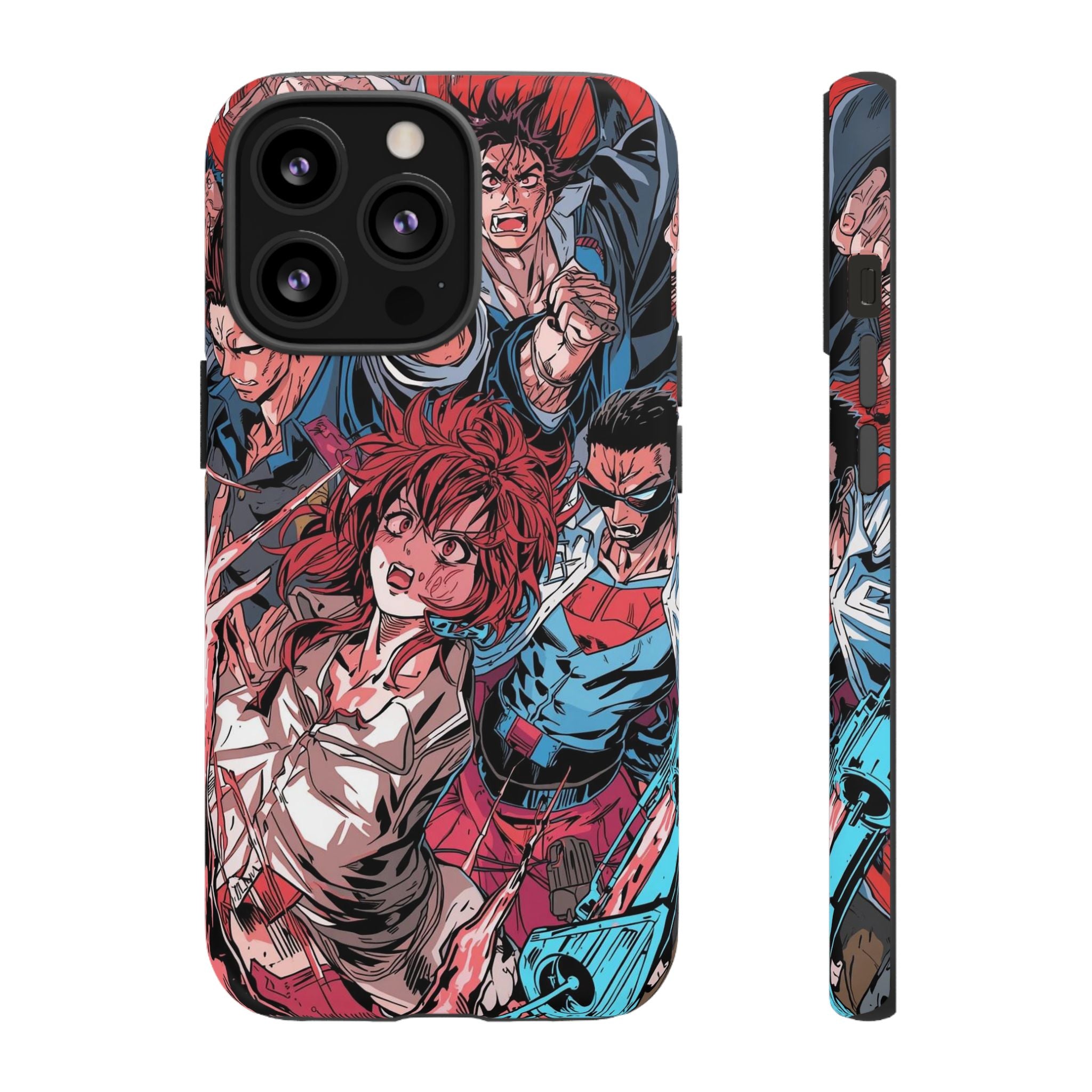 Anime-Inspired Tough Phone Case with Bold Characters