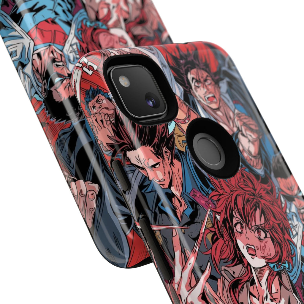 Anime-Inspired Tough Phone Case with Bold Characters
