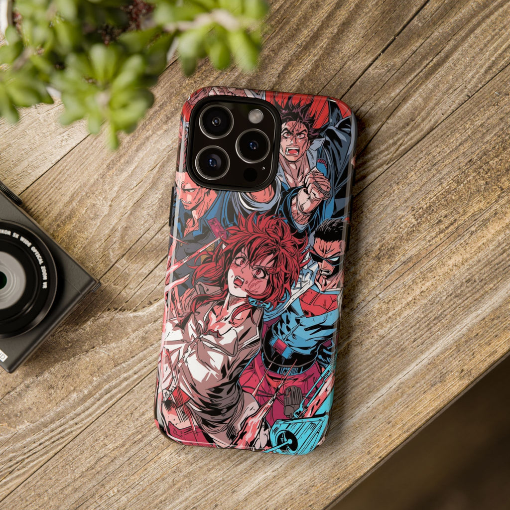 Anime-Inspired Tough Phone Case with Bold Characters