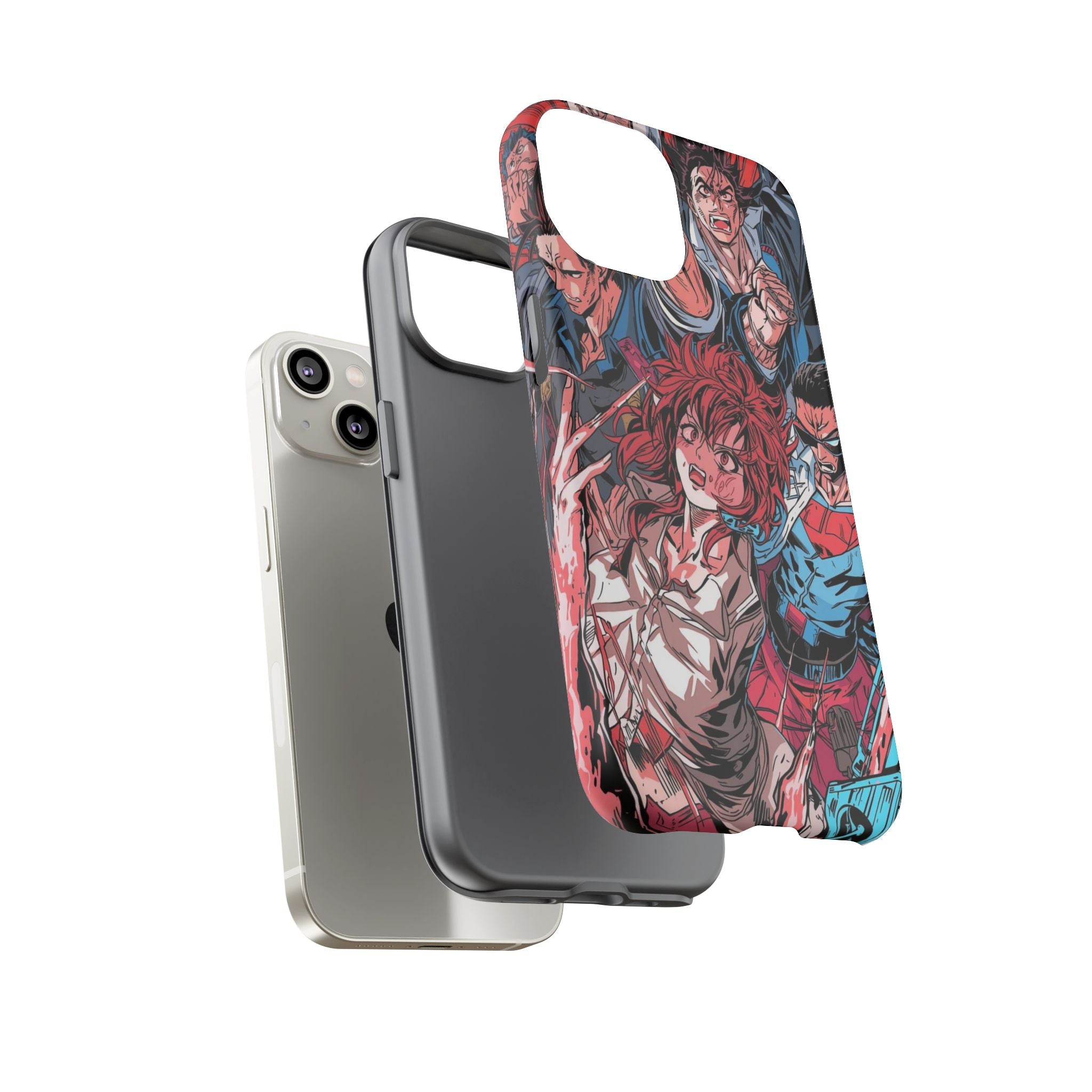 Anime-Inspired Tough Phone Case with Bold Characters