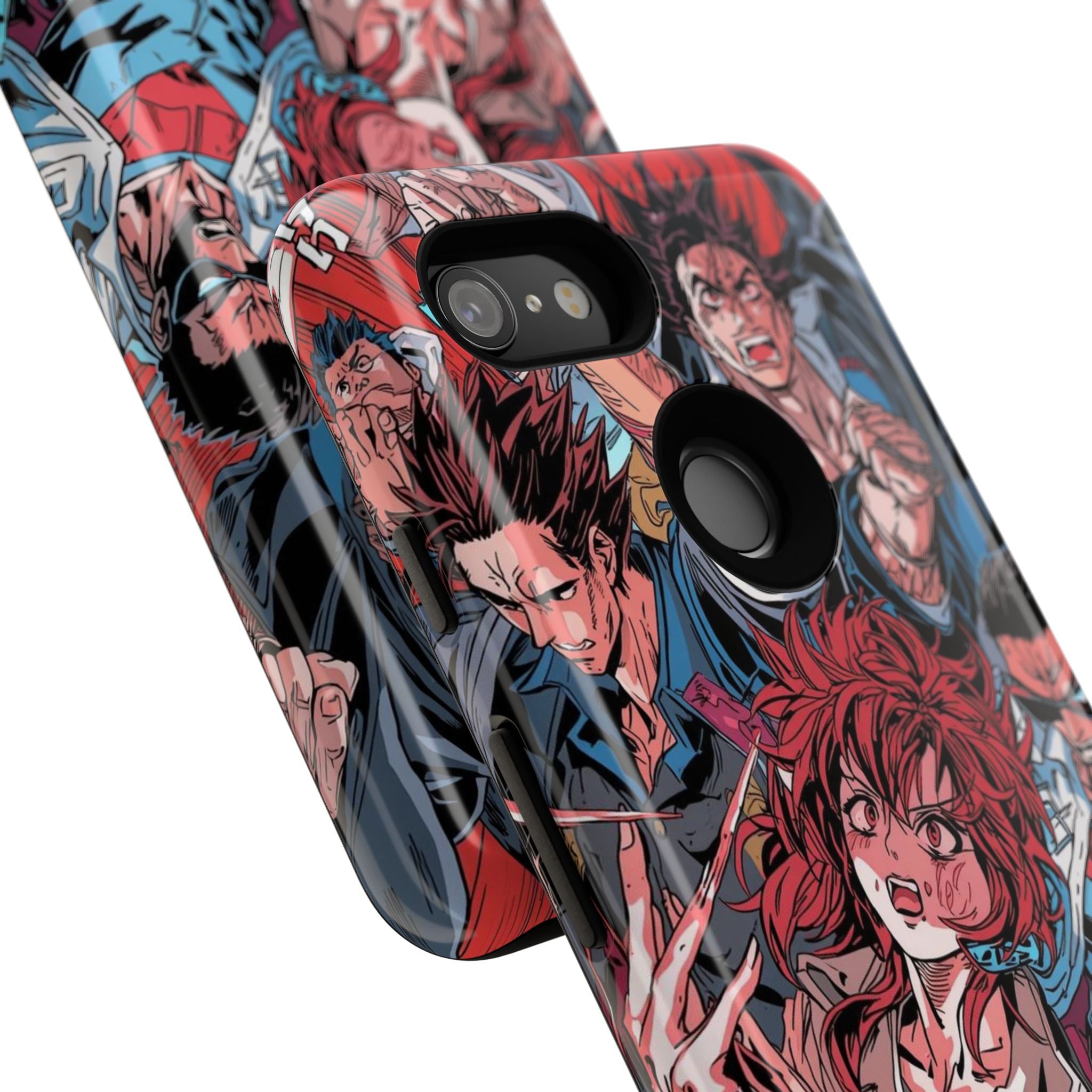 Anime-Inspired Tough Phone Case with Bold Characters