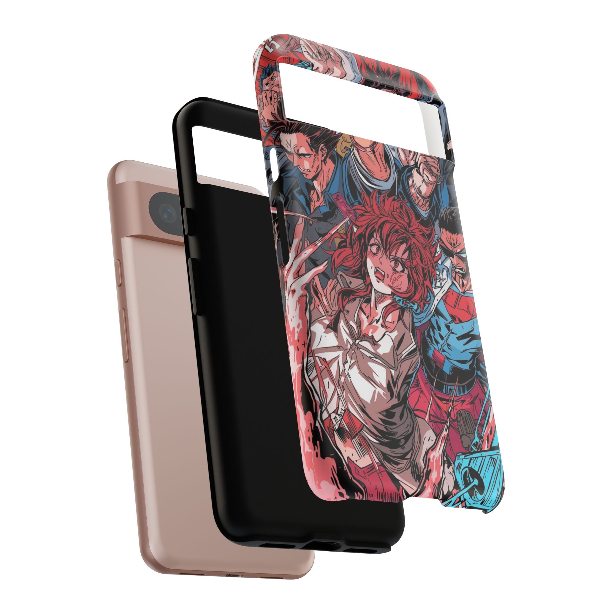 Anime-Inspired Tough Phone Case with Bold Characters