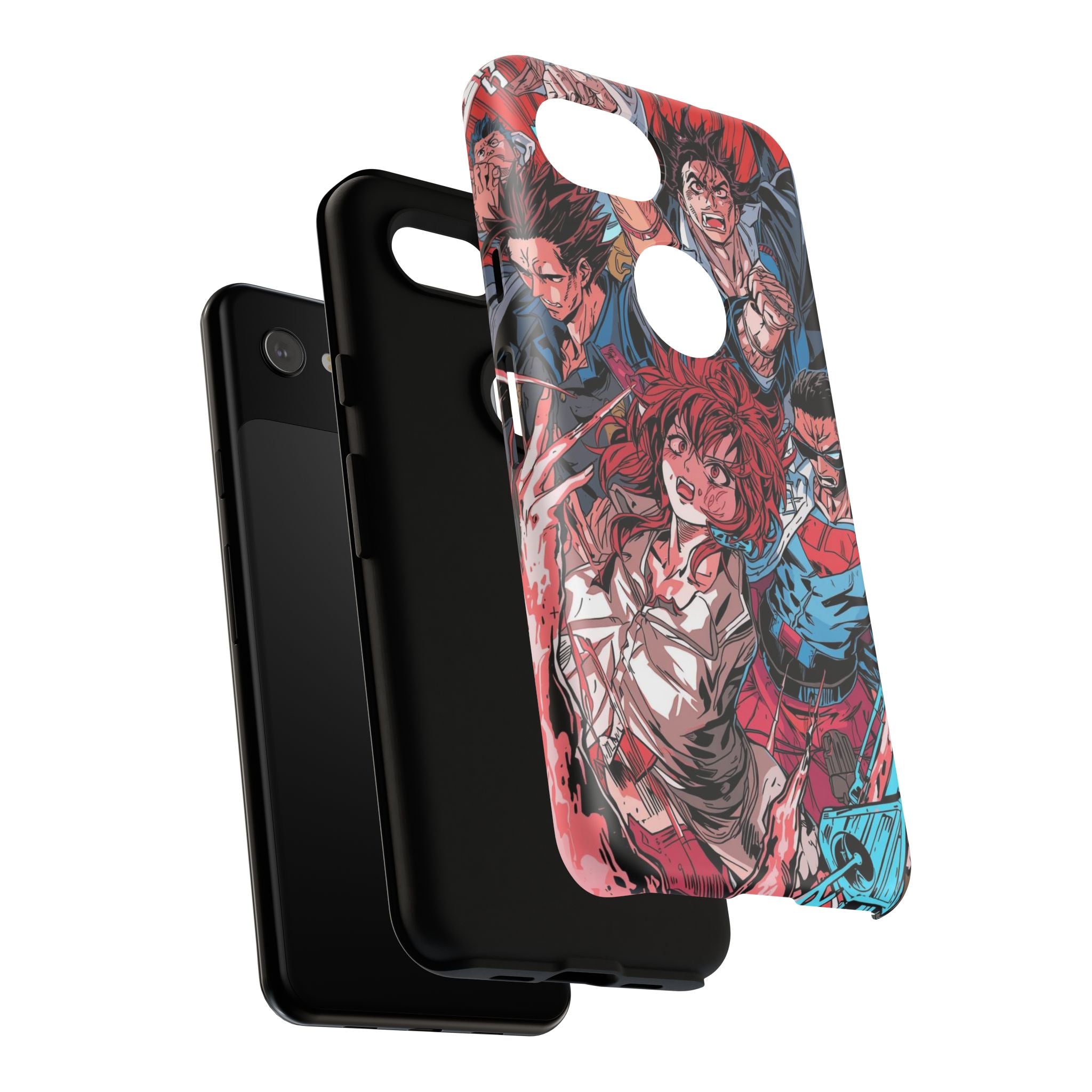 Anime-Inspired Tough Phone Case with Bold Characters