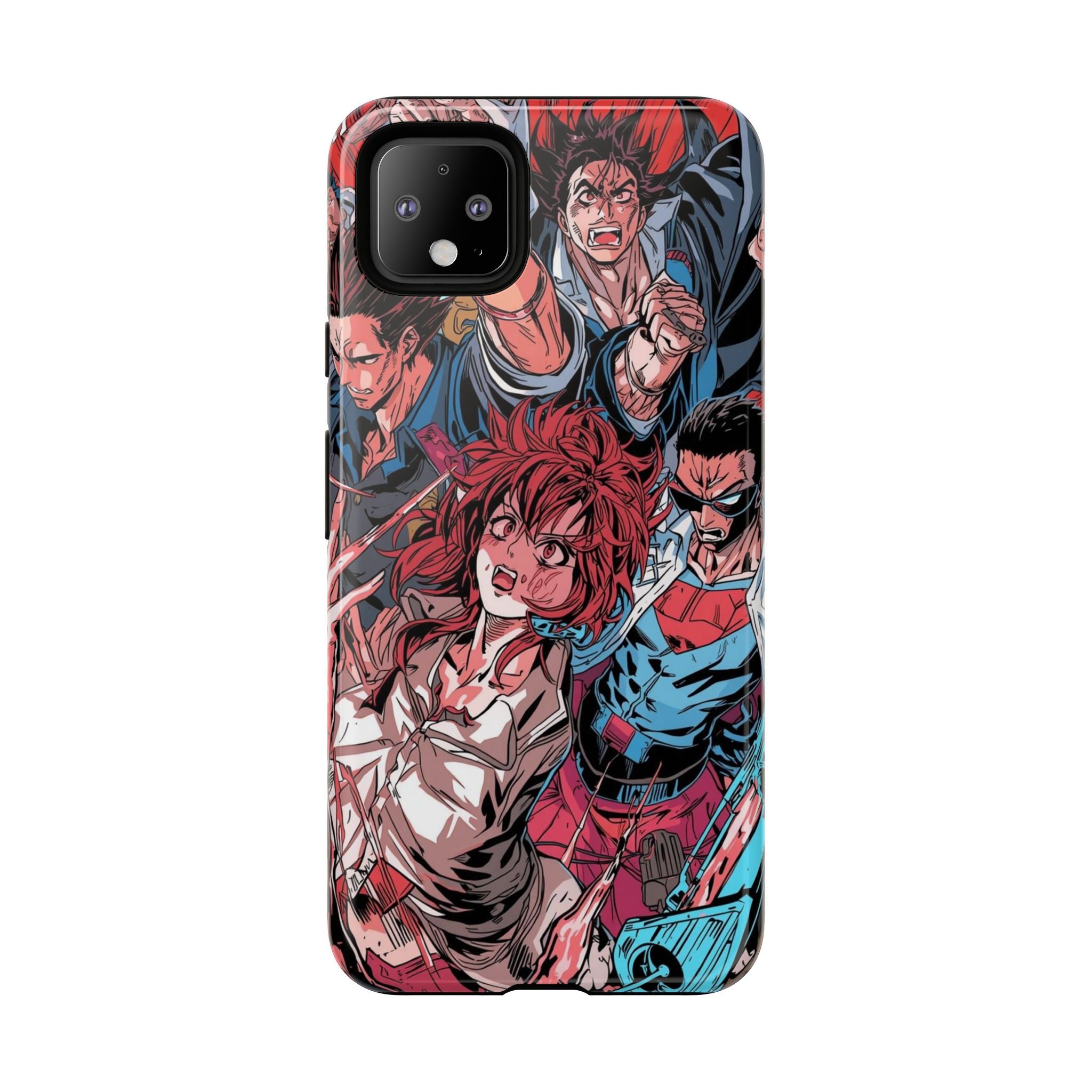 Anime-Inspired Tough Phone Case with Bold Characters