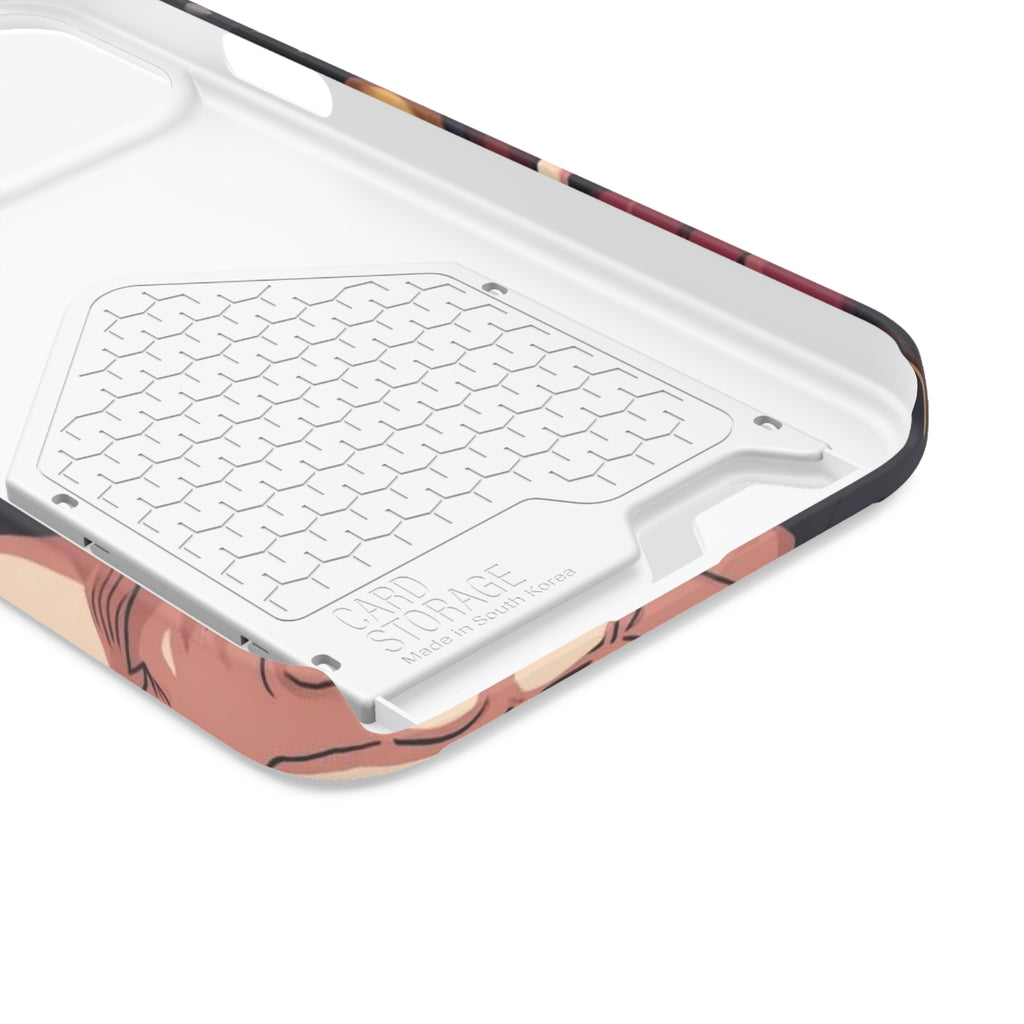 Anime Phone Case with Card Holder - Stylish & Functional Design