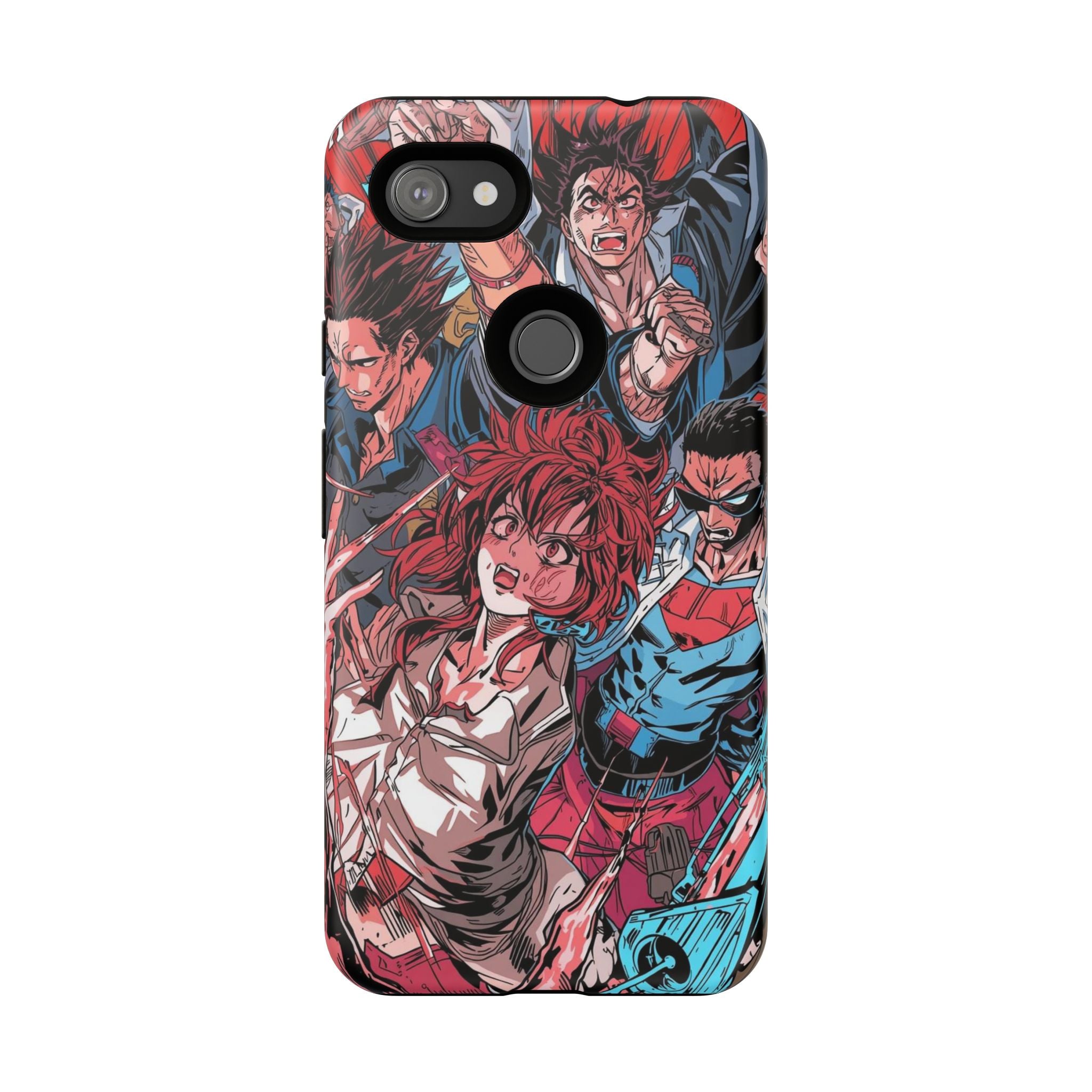 Anime-Inspired Tough Phone Case with Bold Characters