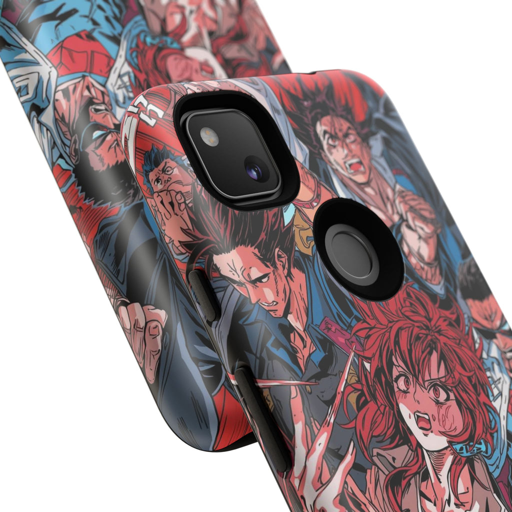 Anime-Inspired Tough Phone Case with Bold Characters