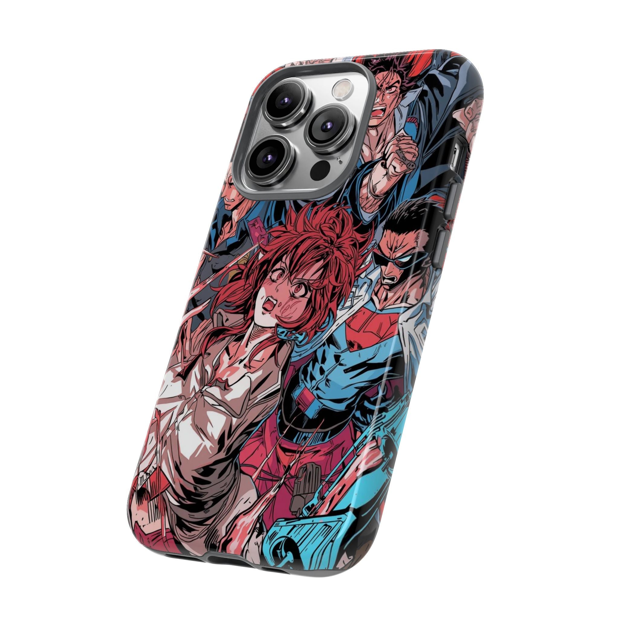 Anime-Inspired Tough Phone Case with Bold Characters