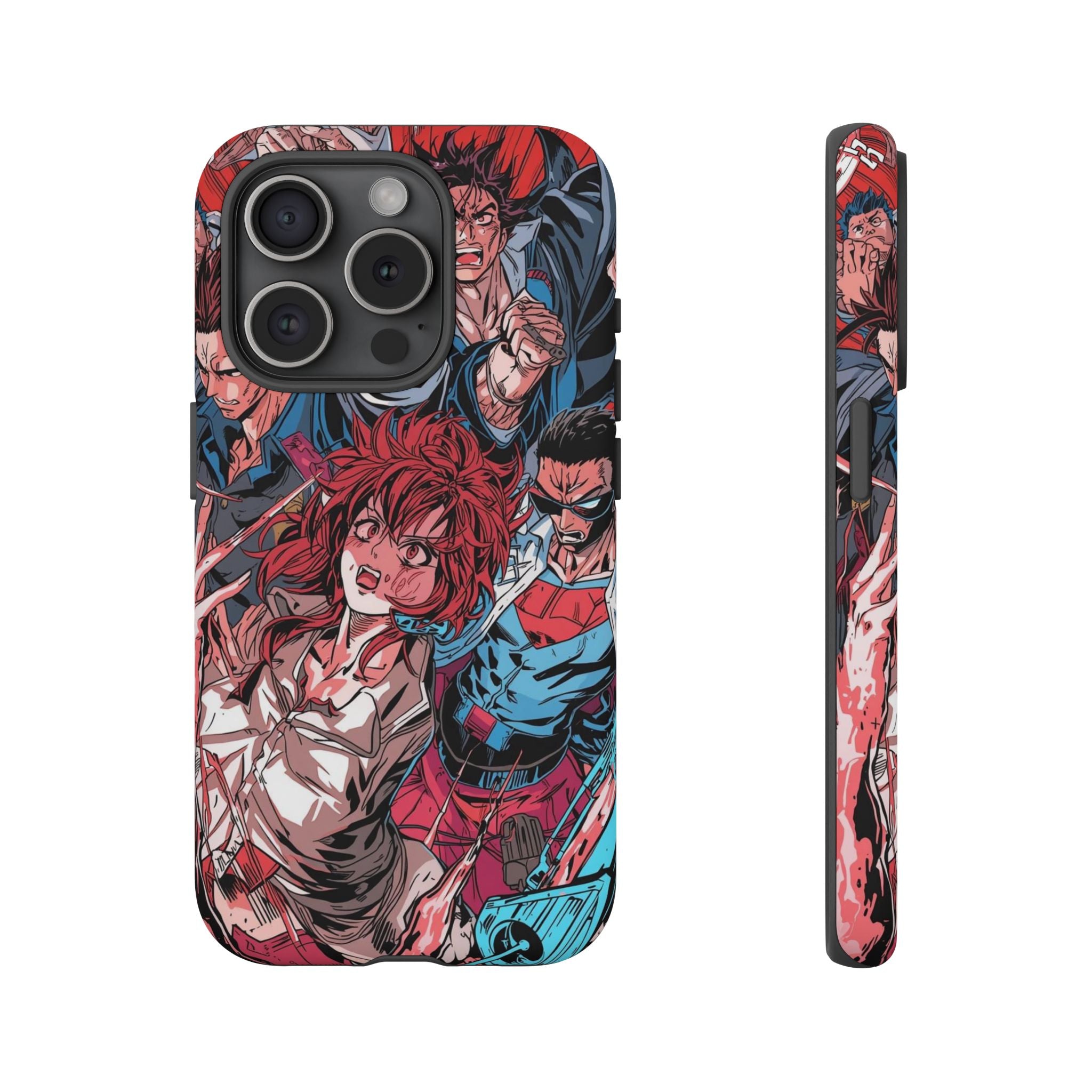 Anime-Inspired Tough Phone Case with Bold Characters