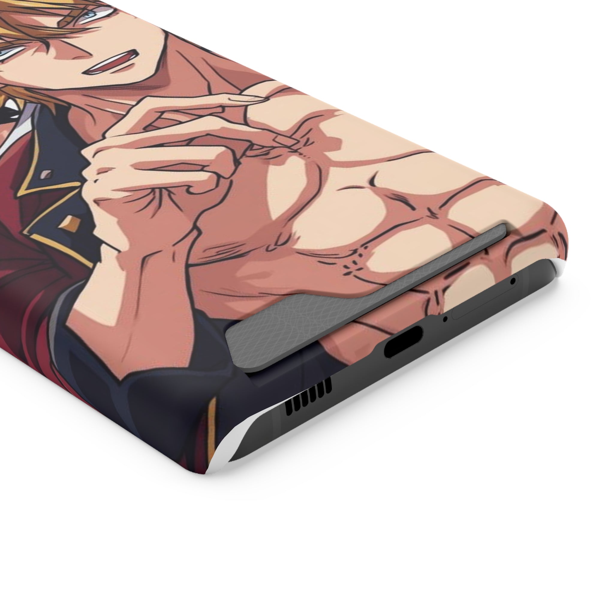 Anime Phone Case with Card Holder - Stylish & Functional Design