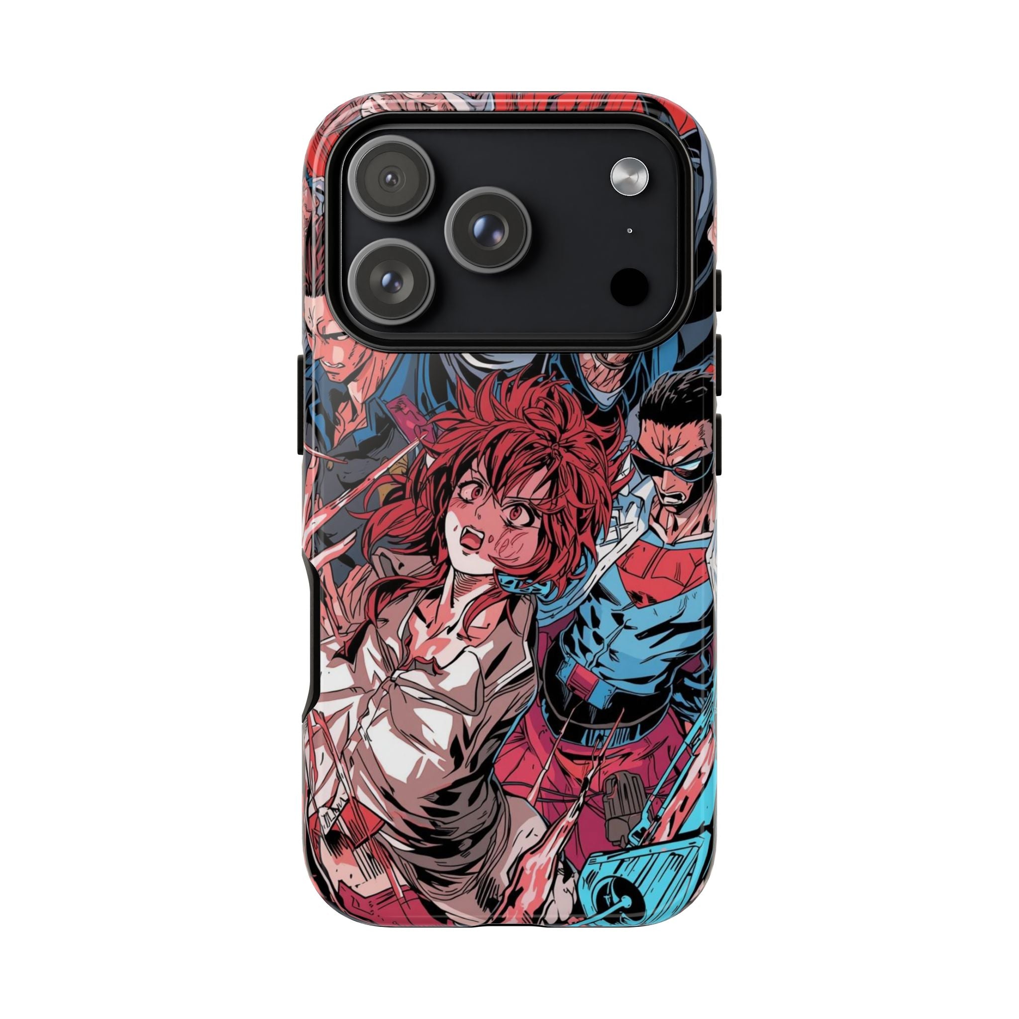 Anime-Inspired Tough Phone Case with Bold Characters