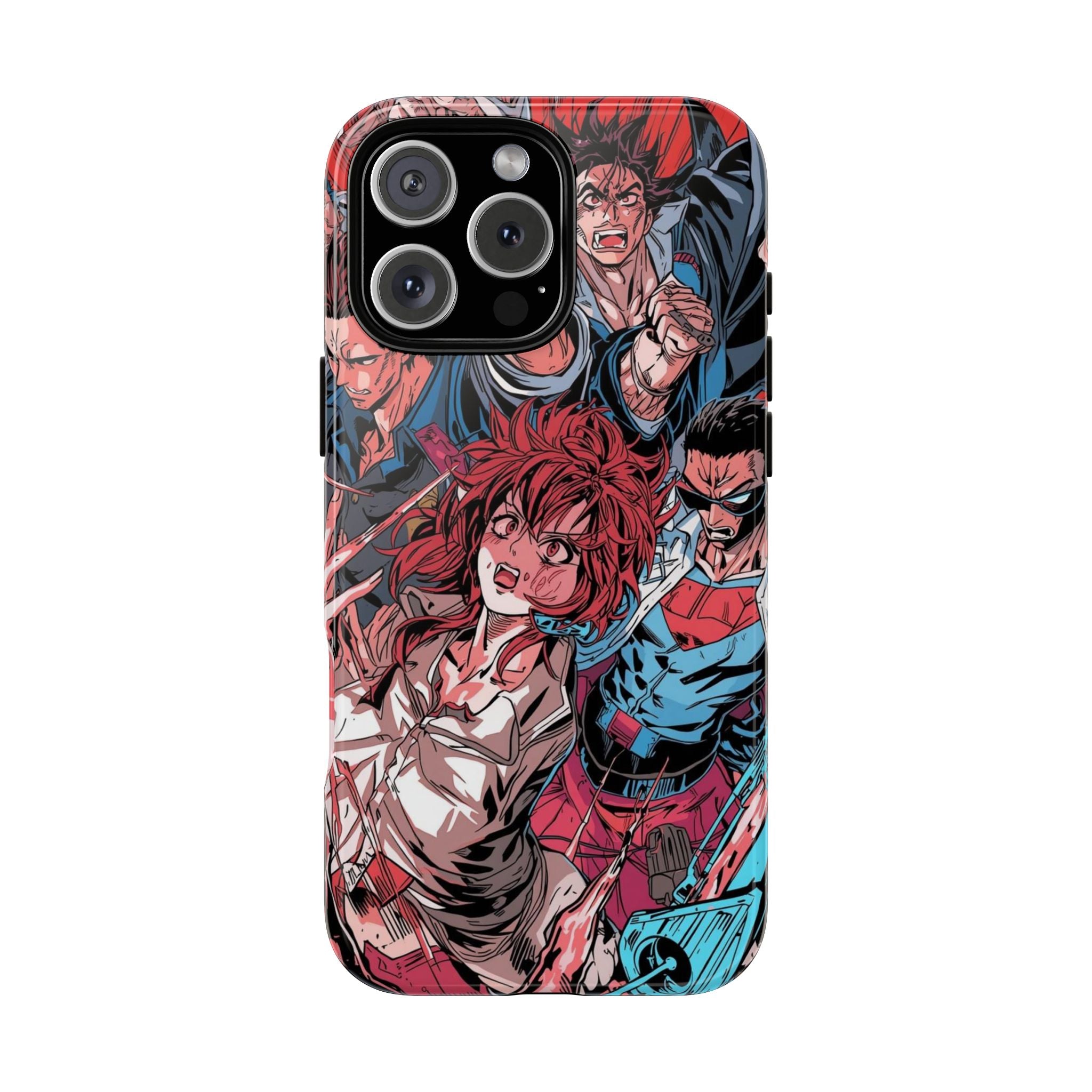 Anime-Inspired Tough Phone Case with Bold Characters