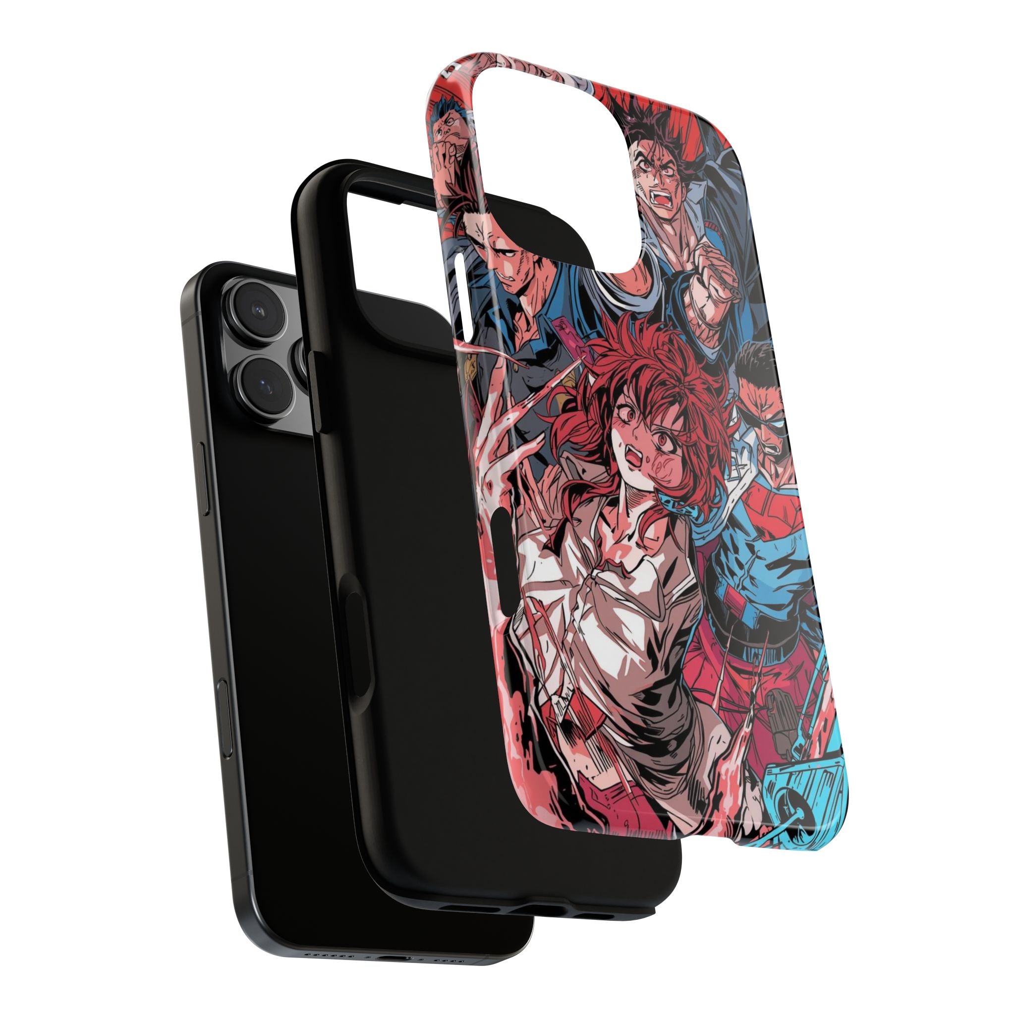 Anime-Inspired Tough Phone Case with Bold Characters