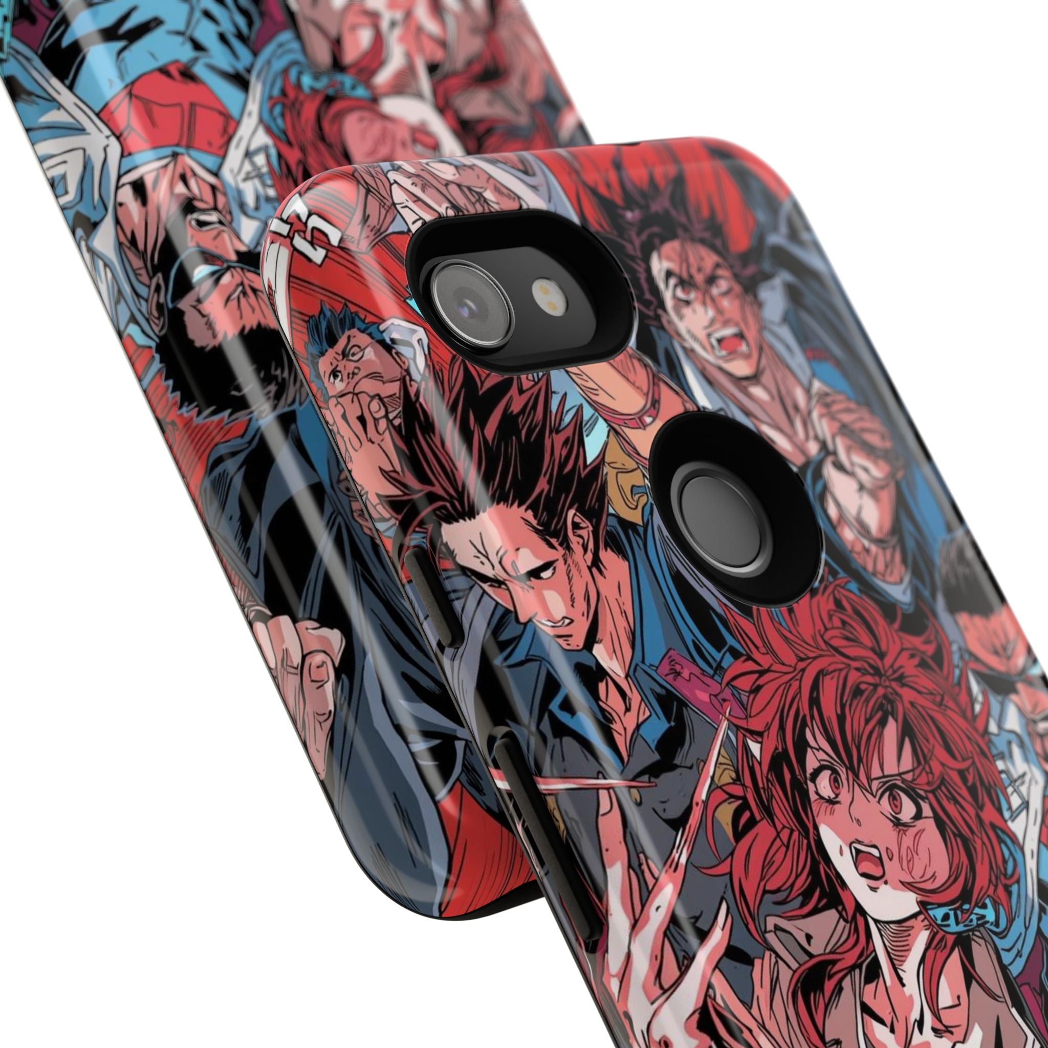Anime-Inspired Tough Phone Case with Bold Characters